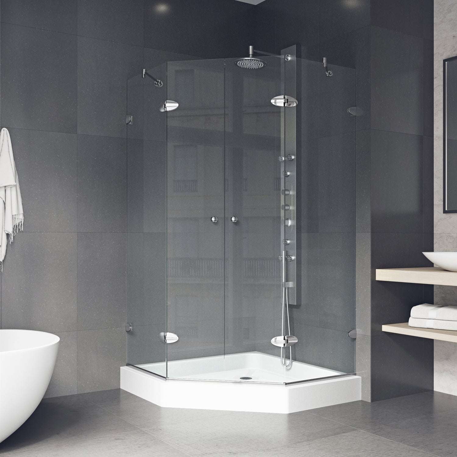 Gemini Frameless Neo-Angle Shower Enclosure - Image 32