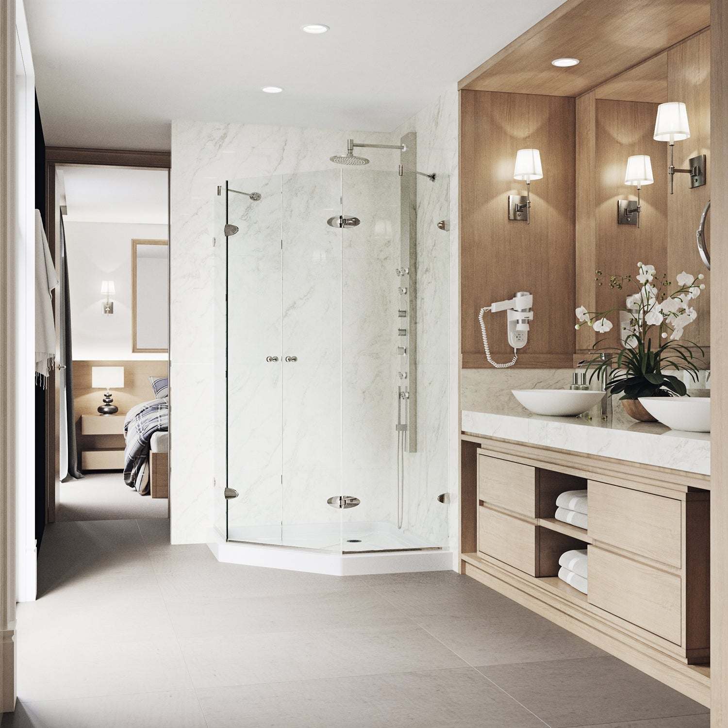 Gemini Frameless Neo-Angle Shower Enclosure - Image 43