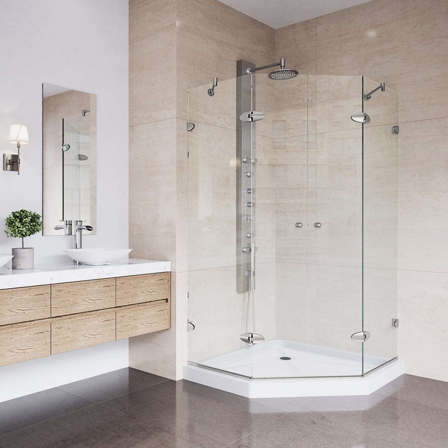 Gemini Frameless Neo-Angle Shower Enclosure - Image 44