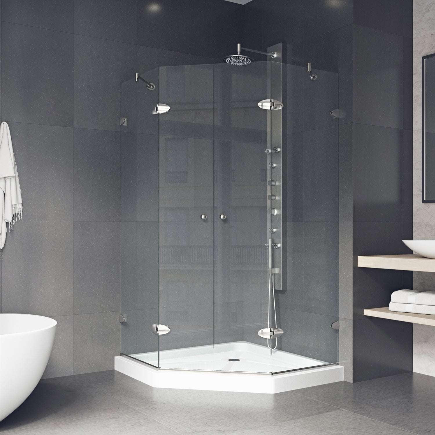 Gemini Frameless Neo-Angle Shower Enclosure - Image 45