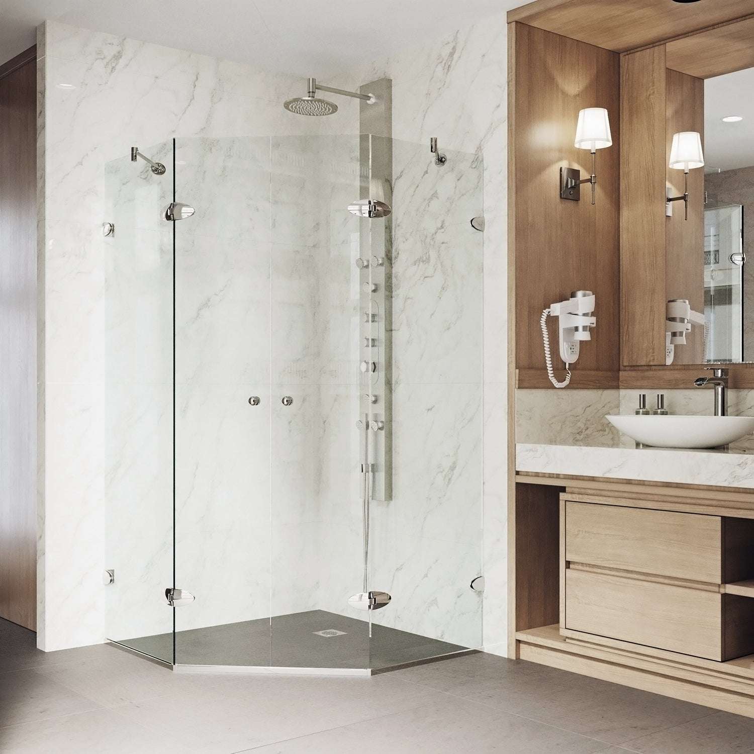 Gemini Frameless Neo-Angle Shower Enclosure - Image 5