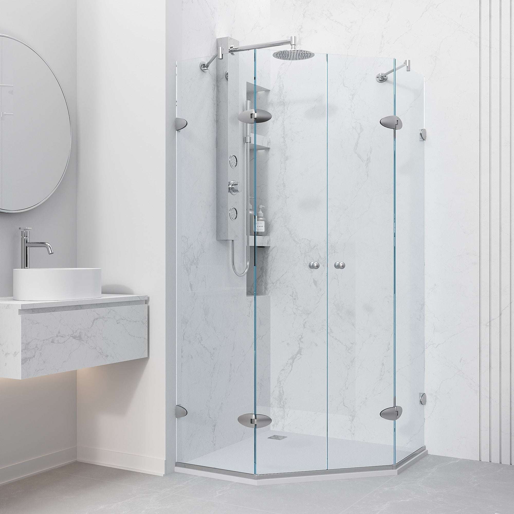 Gemini Frameless Neo-Angle Shower Enclosure - Image 61