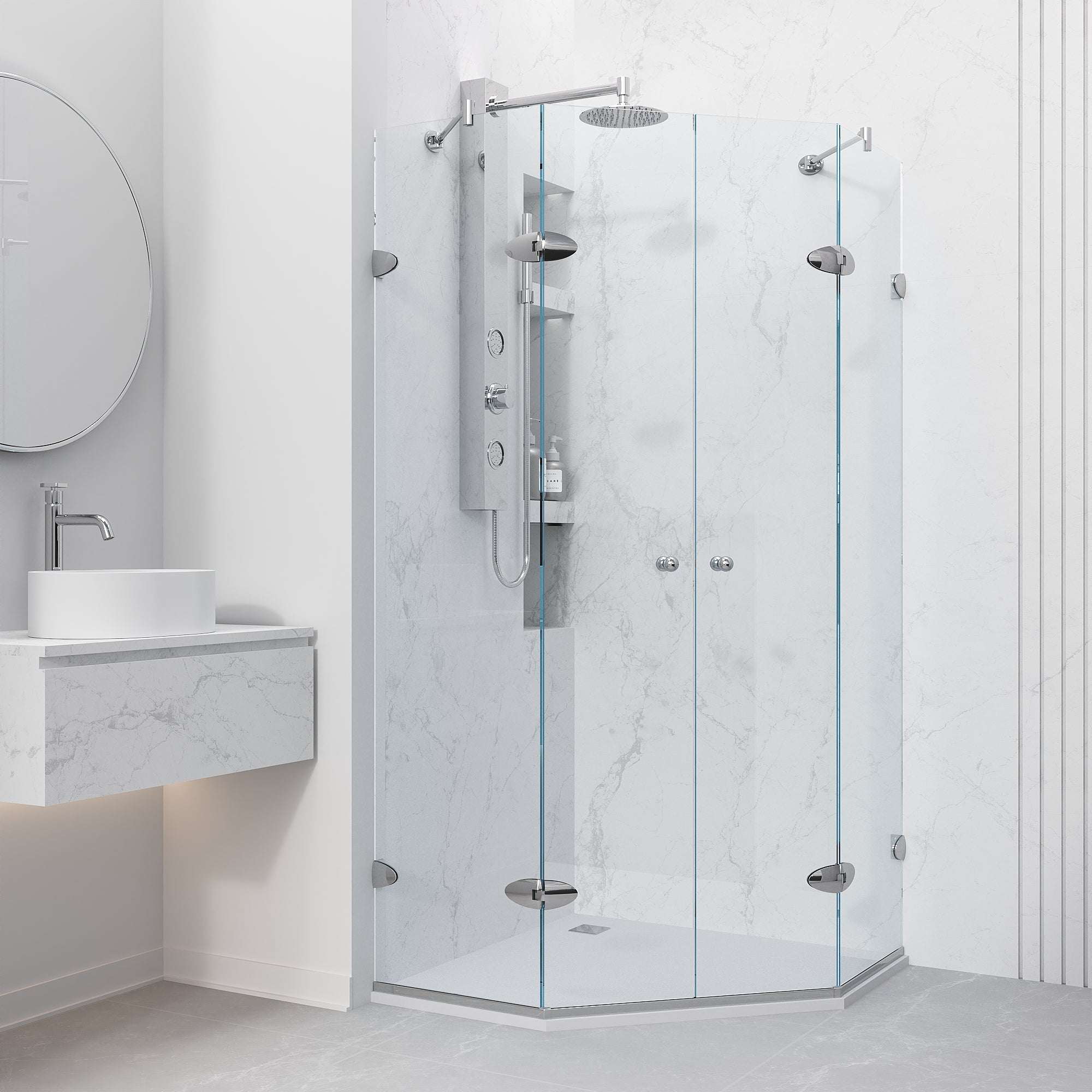 Gemini Frameless Neo-Angle Shower Enclosure - Image 64