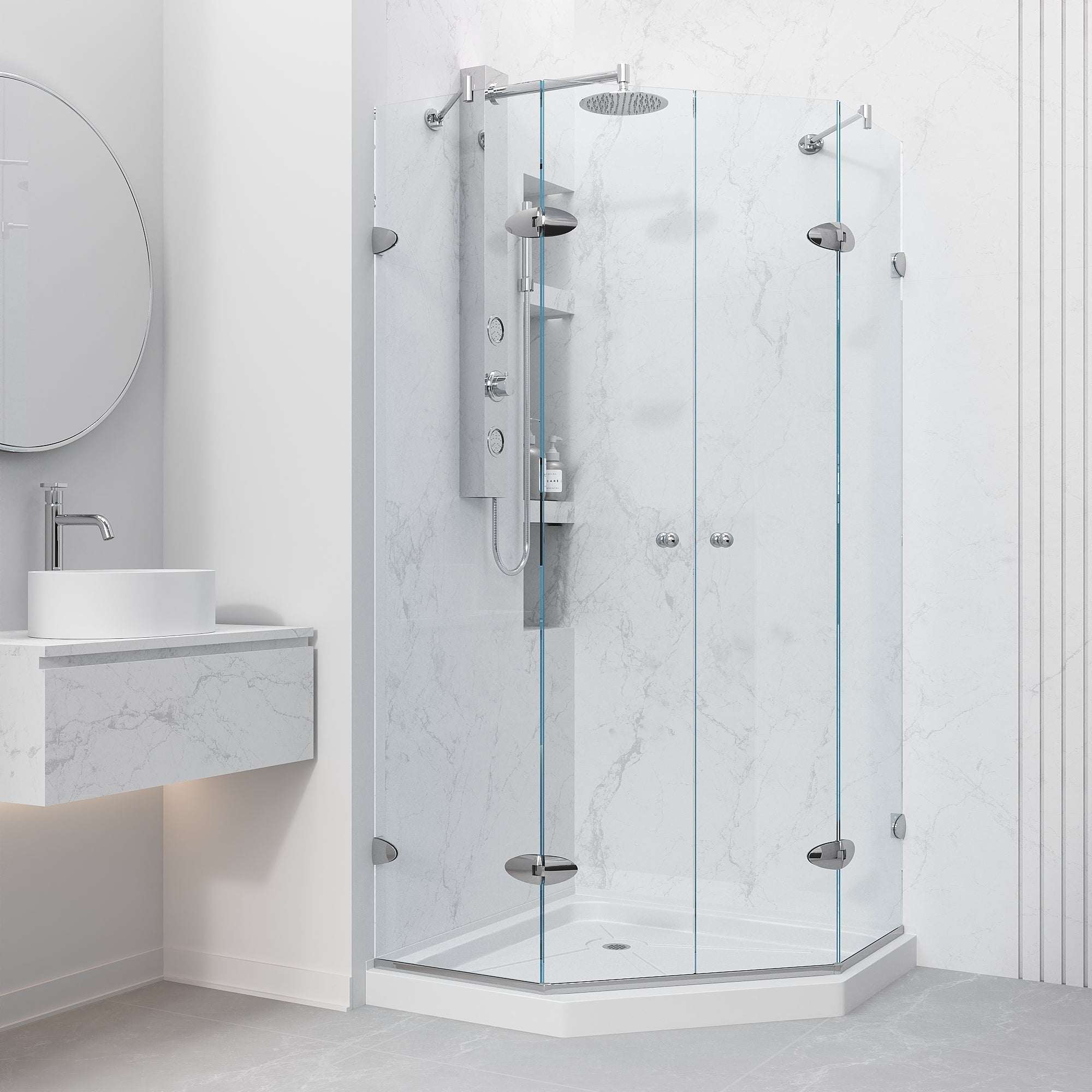 Gemini Frameless Neo-Angle Shower Enclosure - Image 66