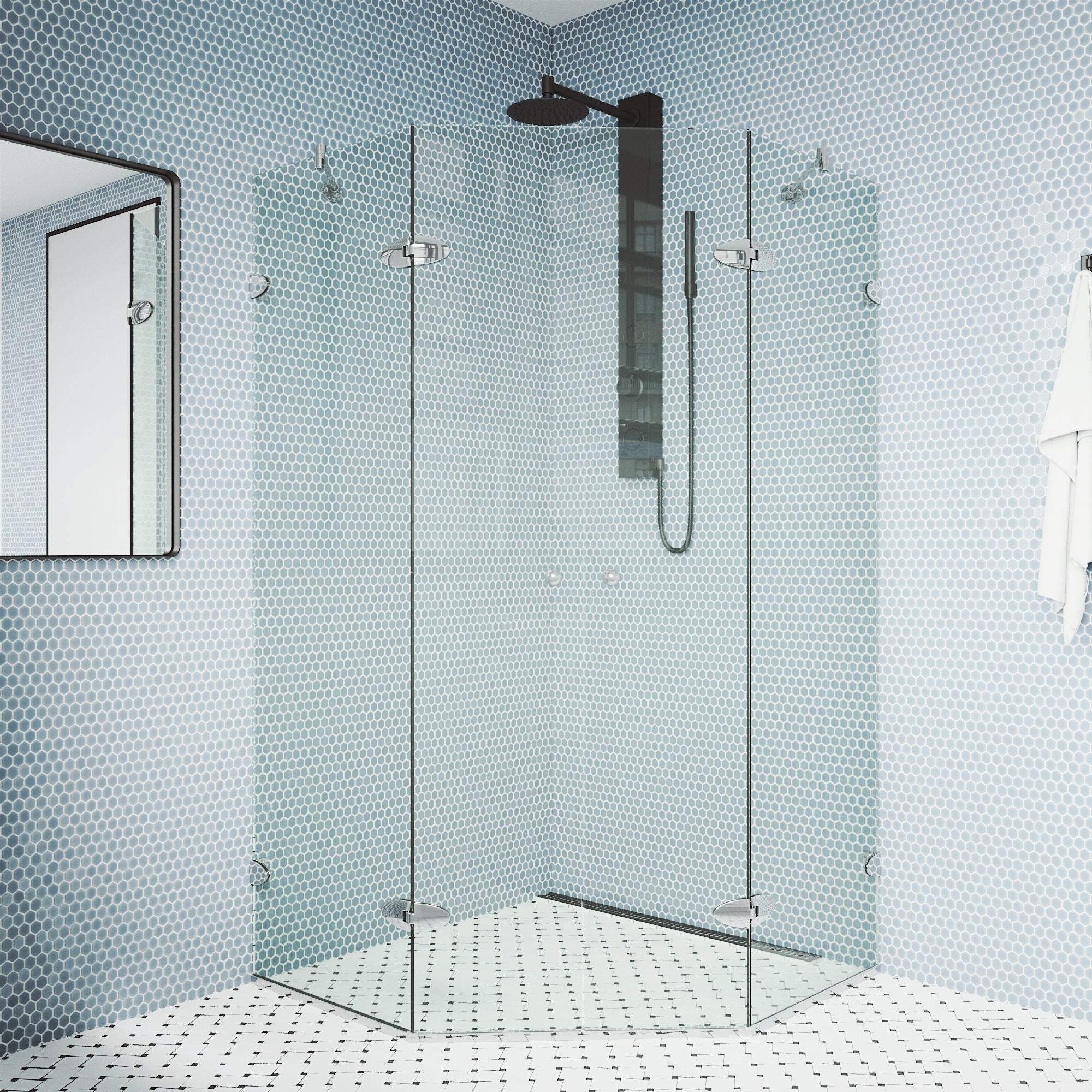 Gemini Frameless Neo-Angle Shower Enclosure - Image 70