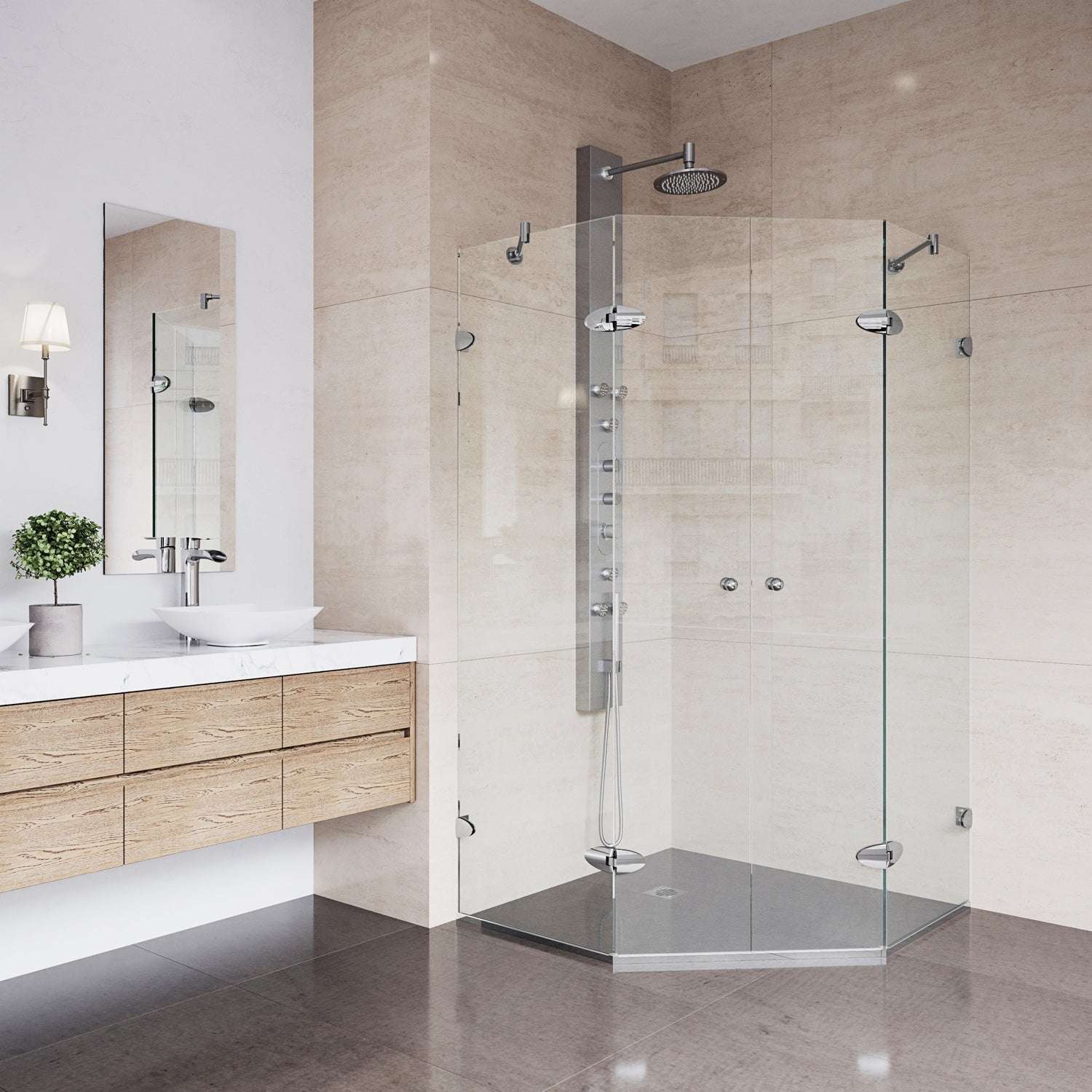 Gemini Frameless Neo-Angle Shower Enclosure - Image 73
