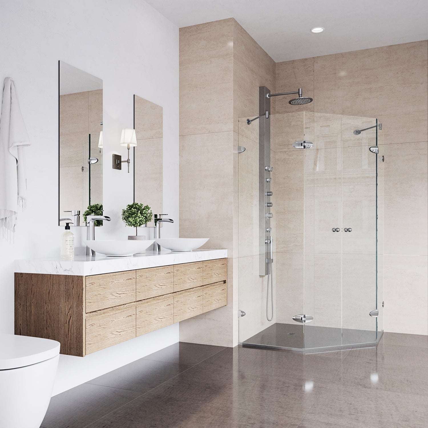 Gemini Frameless Neo-Angle Shower Enclosure - Image 74