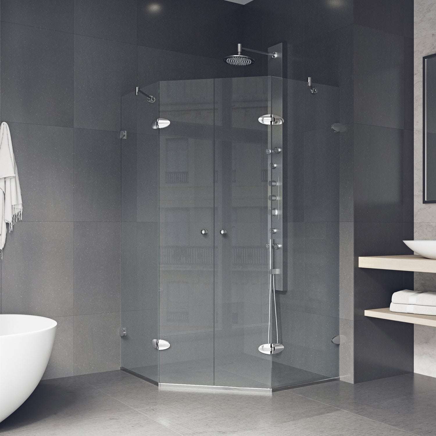 Gemini Frameless Neo-Angle Shower Enclosure - Image 75