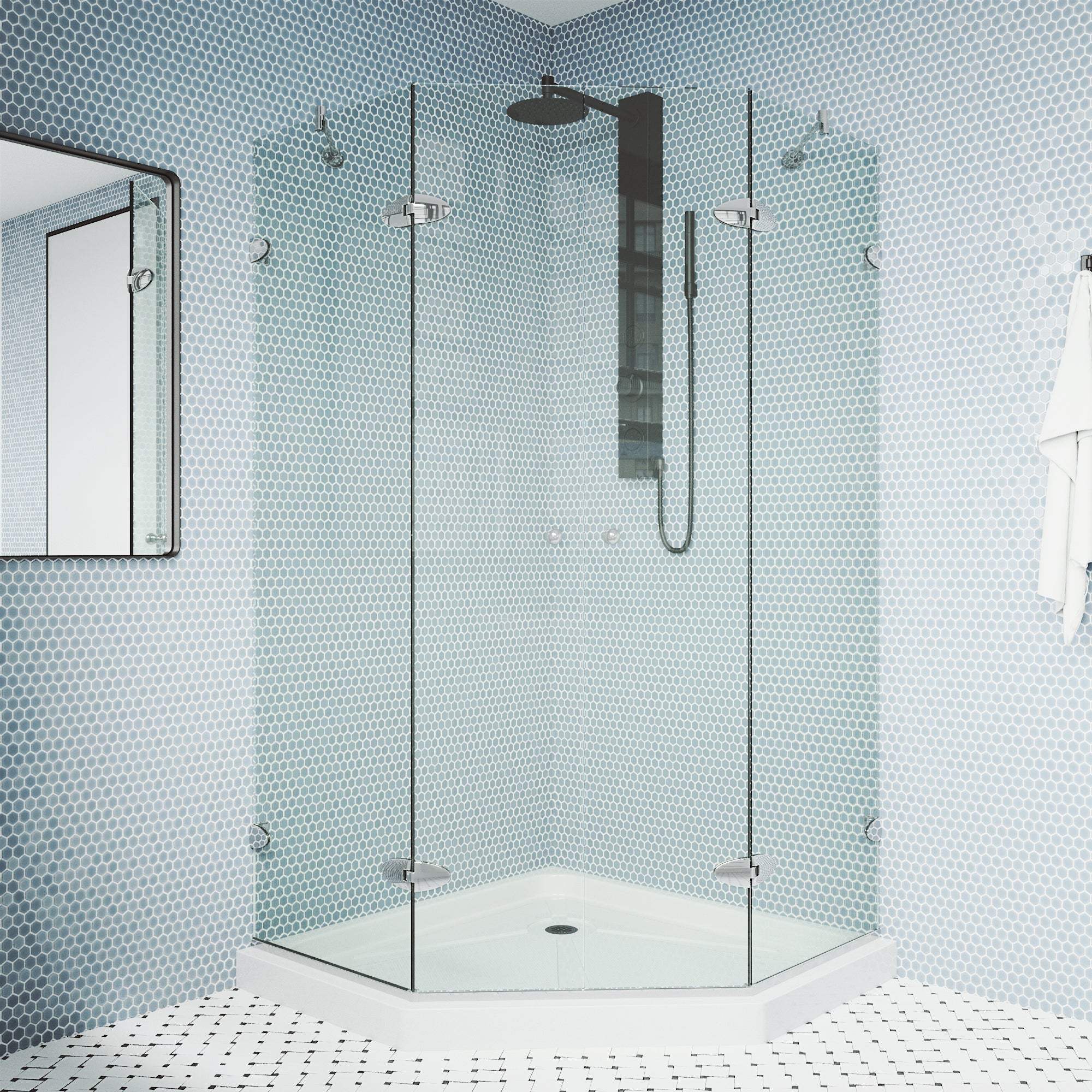 Gemini Frameless Neo-Angle Shower Enclosure - Image 81