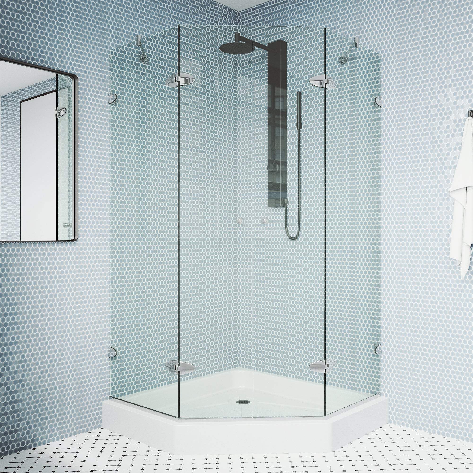 Gemini Frameless Neo-Angle Shower Enclosure - Image 92