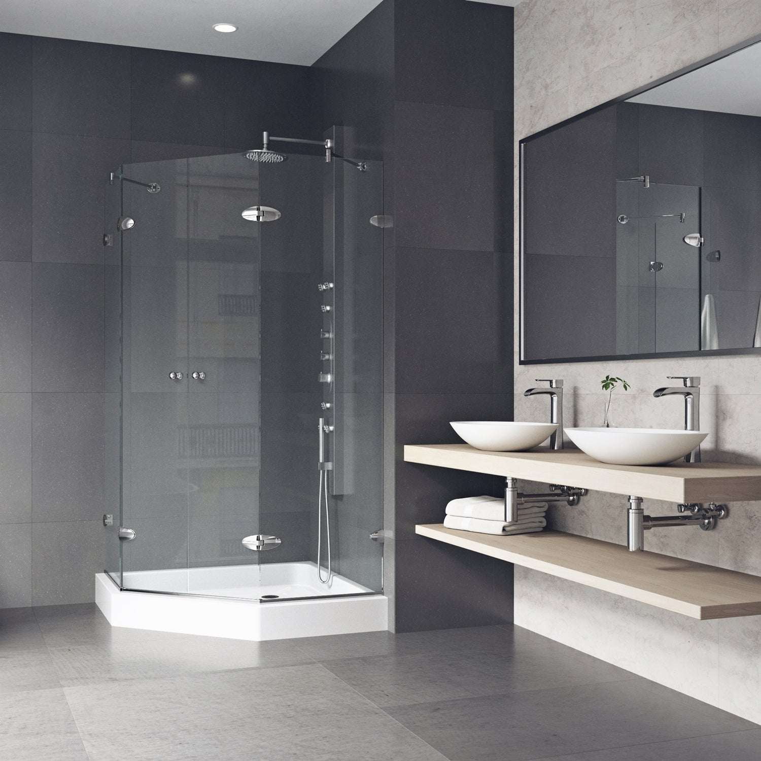 Gemini Frameless Neo-Angle Shower Enclosure - Image 96