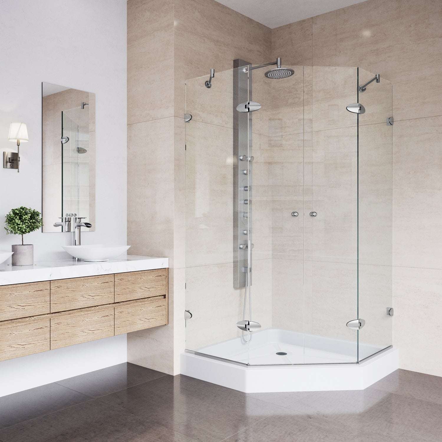 Gemini Frameless Neo-Angle Shower Enclosure - Image 97