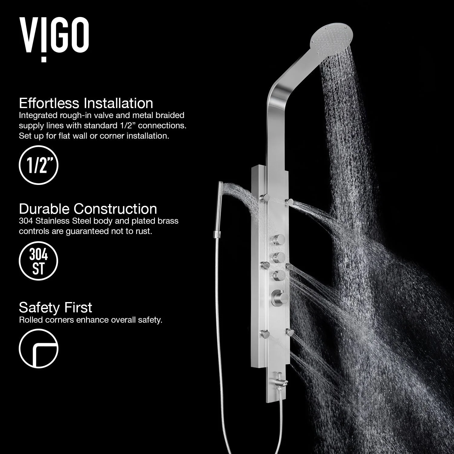 Mateo 6-Jet Shower Panel System - Image 4