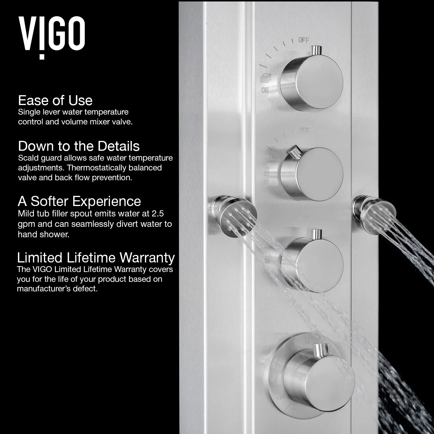 Mateo 6-Jet Shower Panel System - Image 6