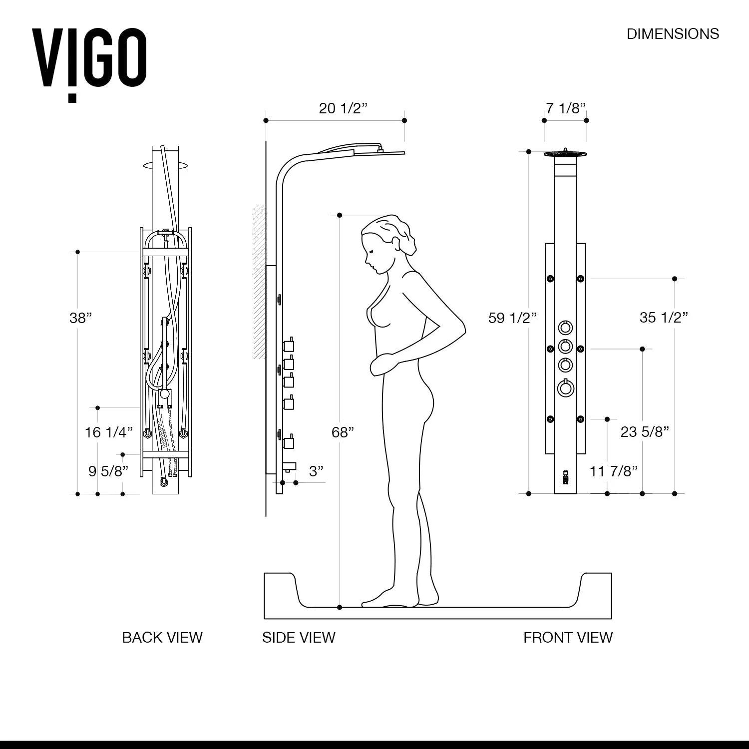 Mateo 6-Jet Shower Panel System - Image 8