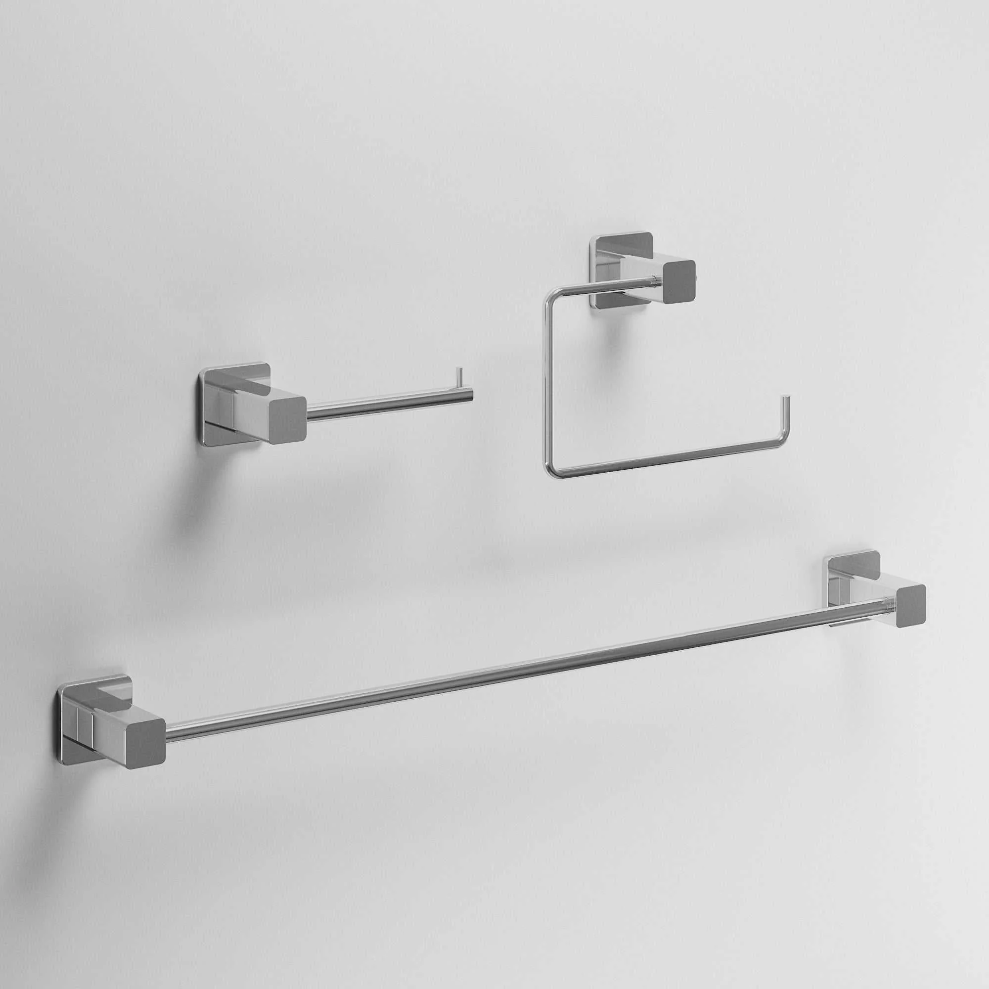 Meridian 3-Piece Bath Hardware Set with 24 in. Towel Bar, Toilet Paper Holder, Hand Towel Holder - Image 13