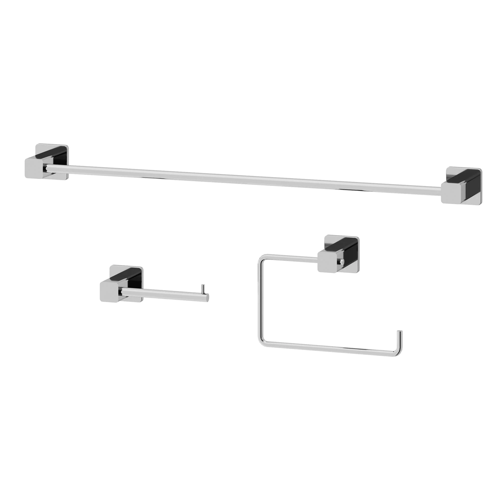 Meridian 3-Piece Bath Hardware Set with 24 in. Towel Bar, Toilet Paper Holder, Hand Towel Holder - Image 24