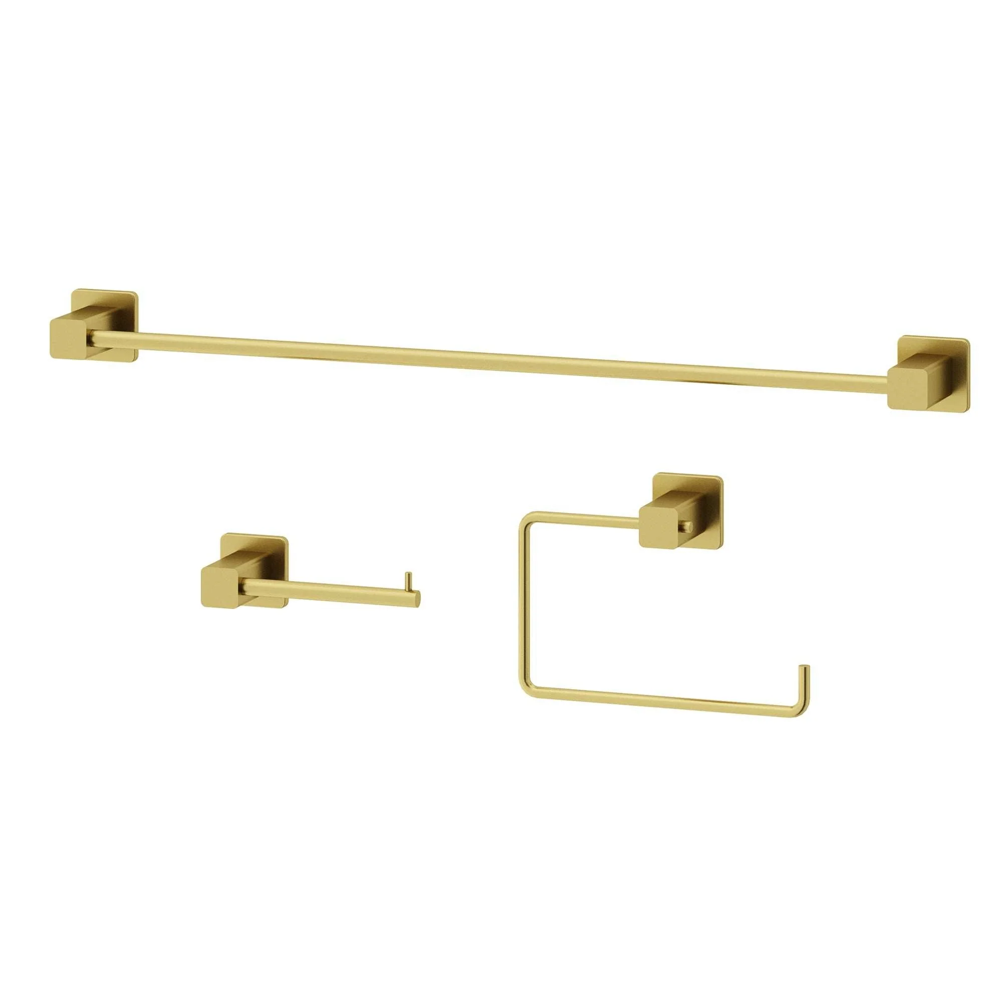 Meridian 3-Piece Bath Hardware Set with 24 in. Towel Bar, Toilet Paper Holder, Hand Towel Holder - Image 36