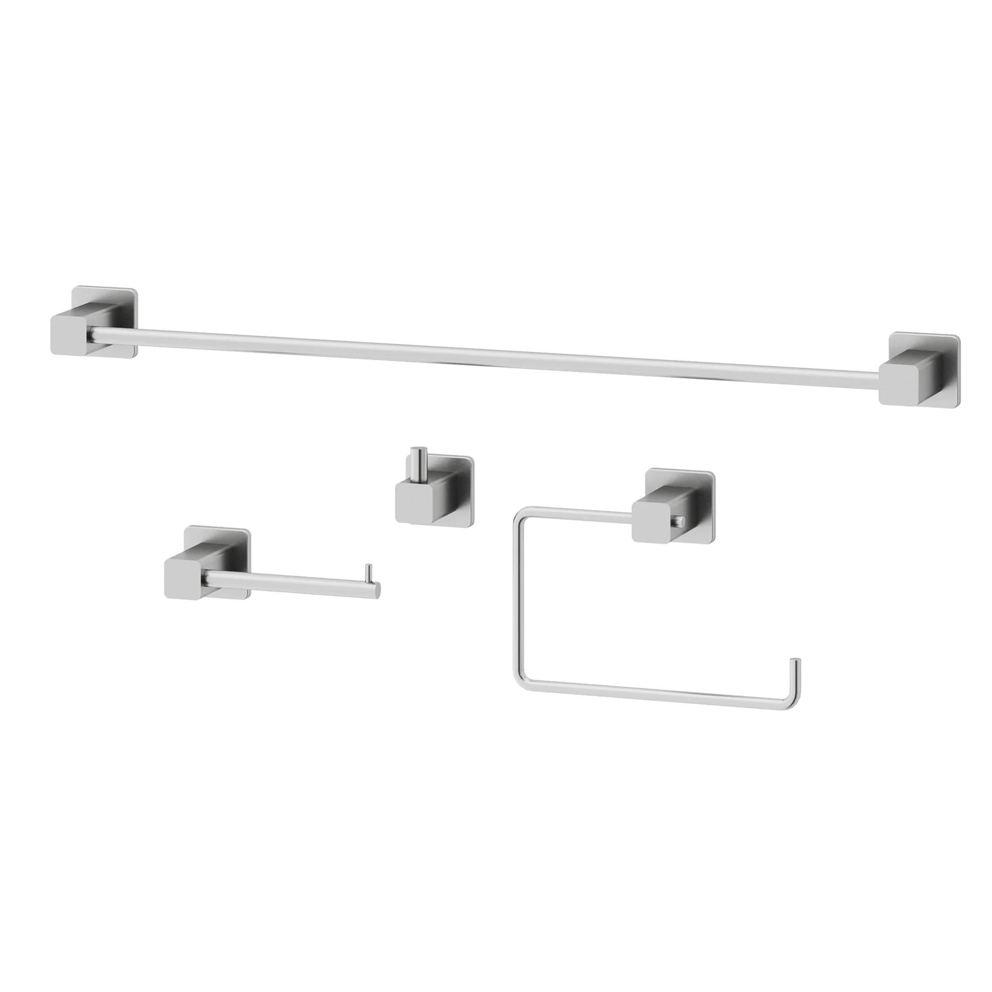 Meridian 4-Piece Bath Hardware Set with 24 in. Towel Bar, Toilet Paper Holder, Hand Towel Holder, Hook - Image 26