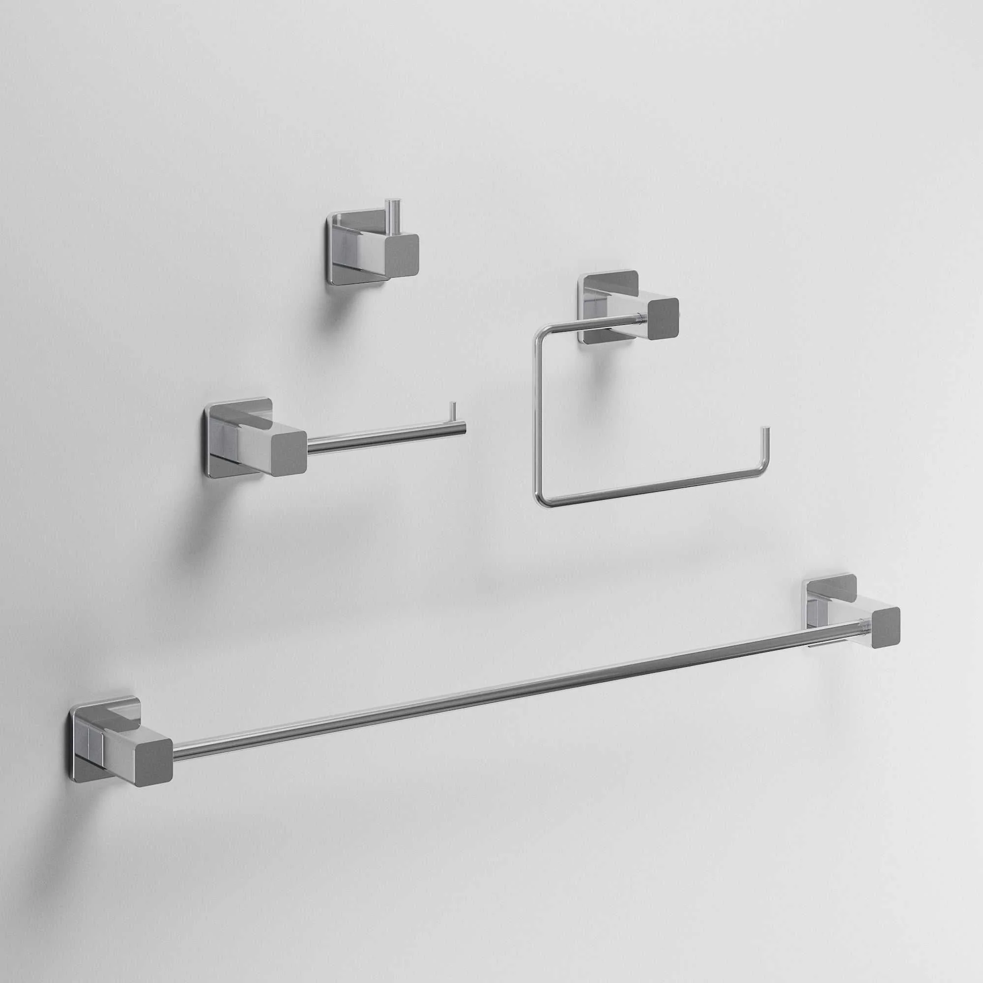 Meridian 4-Piece Bath Hardware Set with 24 in. Towel Bar, Toilet Paper Holder, Hand Towel Holder, Hook - Image 27