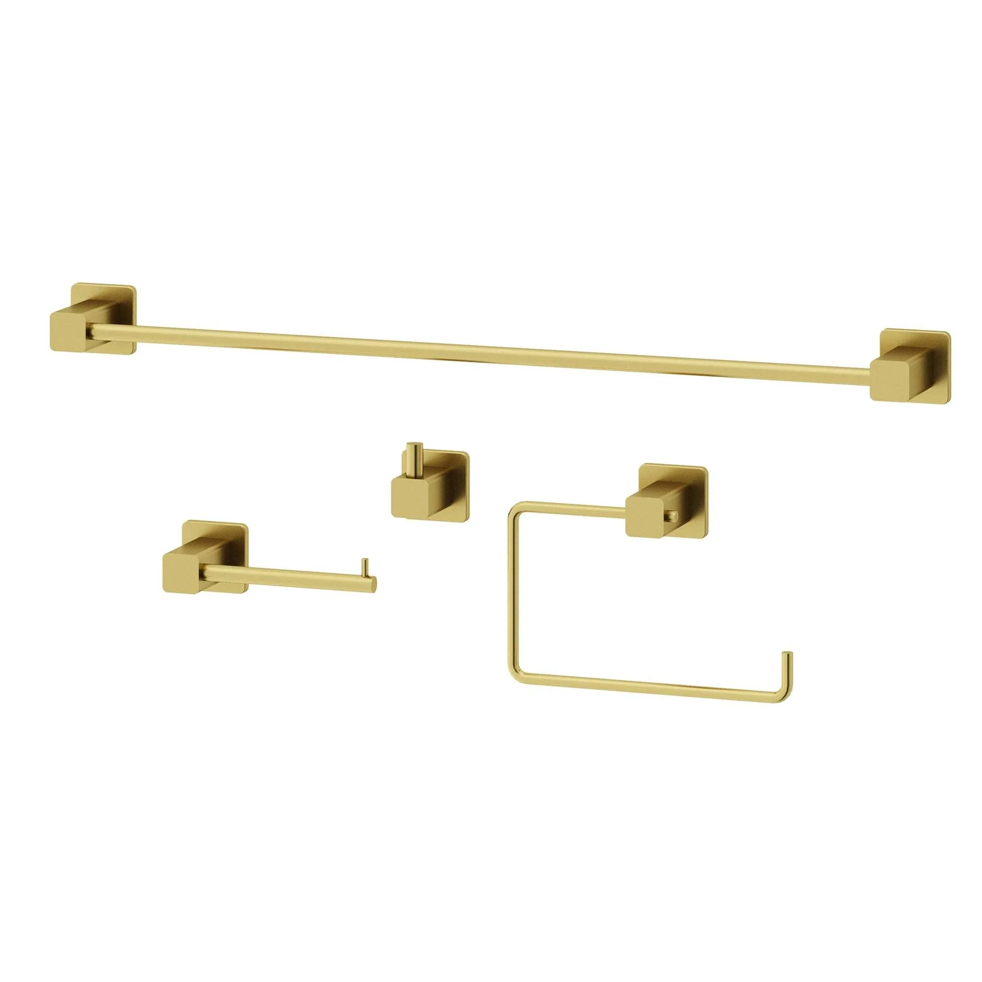 Meridian 4-Piece Bath Hardware Set with 24 in. Towel Bar, Toilet Paper Holder, Hand Towel Holder, Hook - Image 52