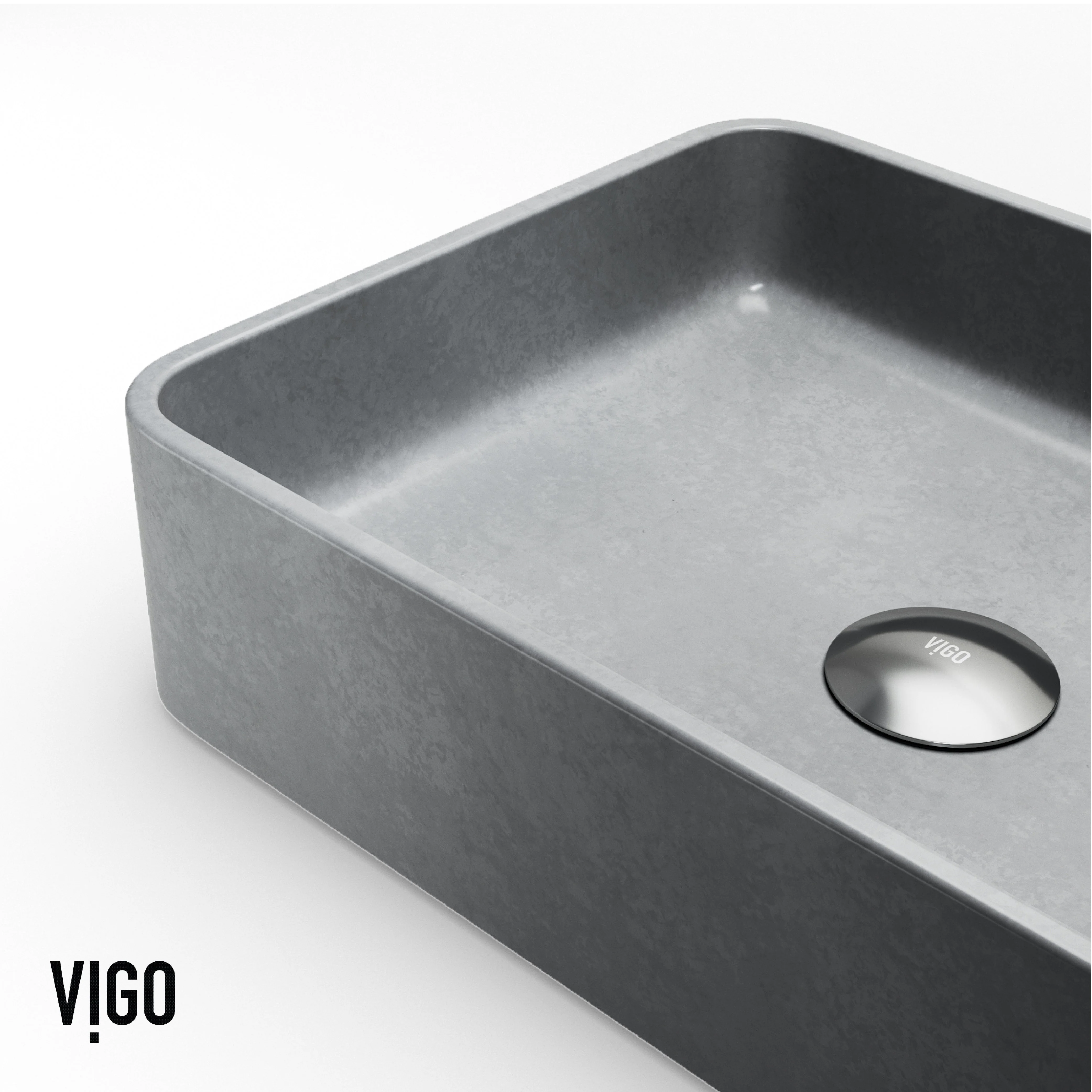 Meridian Rectangular Concreto Stone™ Vessel Sink - Image 10