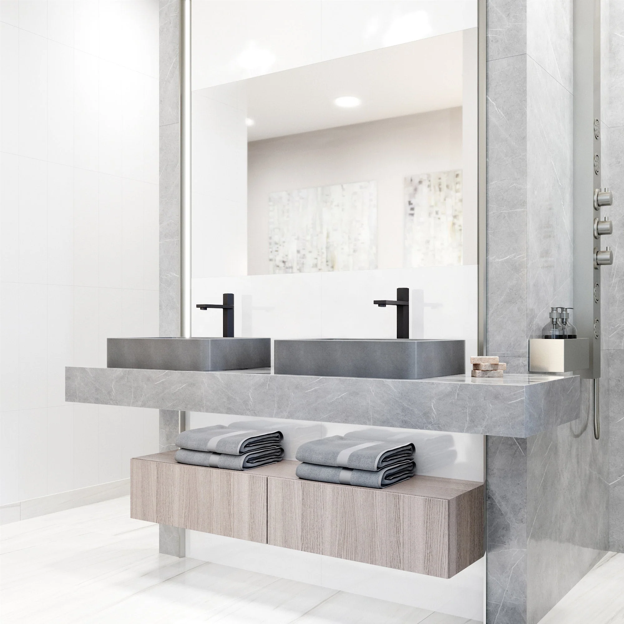 Meridian Rectangular Concreto Stone™ Vessel Sink - Image 16