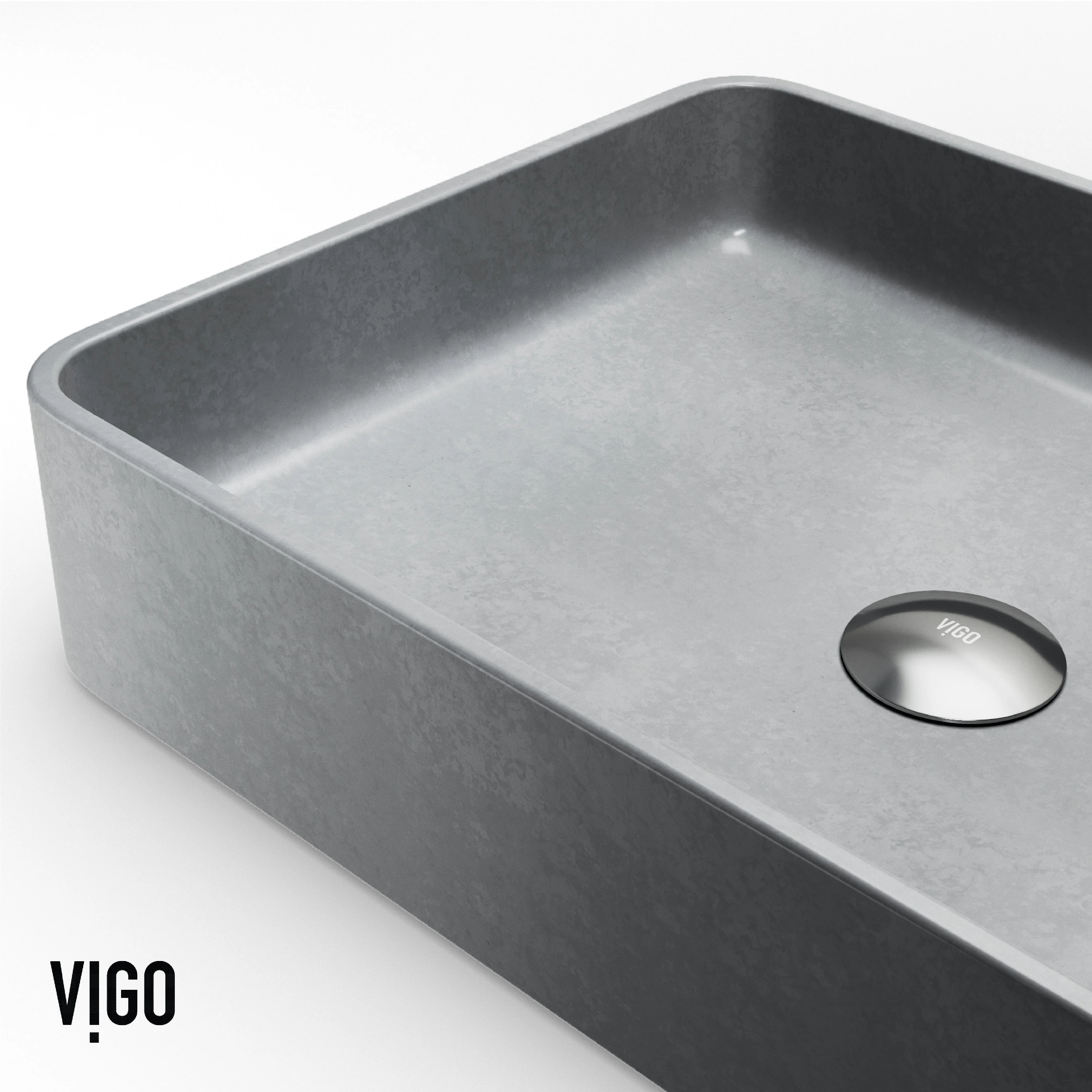 Meridian Rectangular Concreto Stone™ Vessel Sink - Image 21