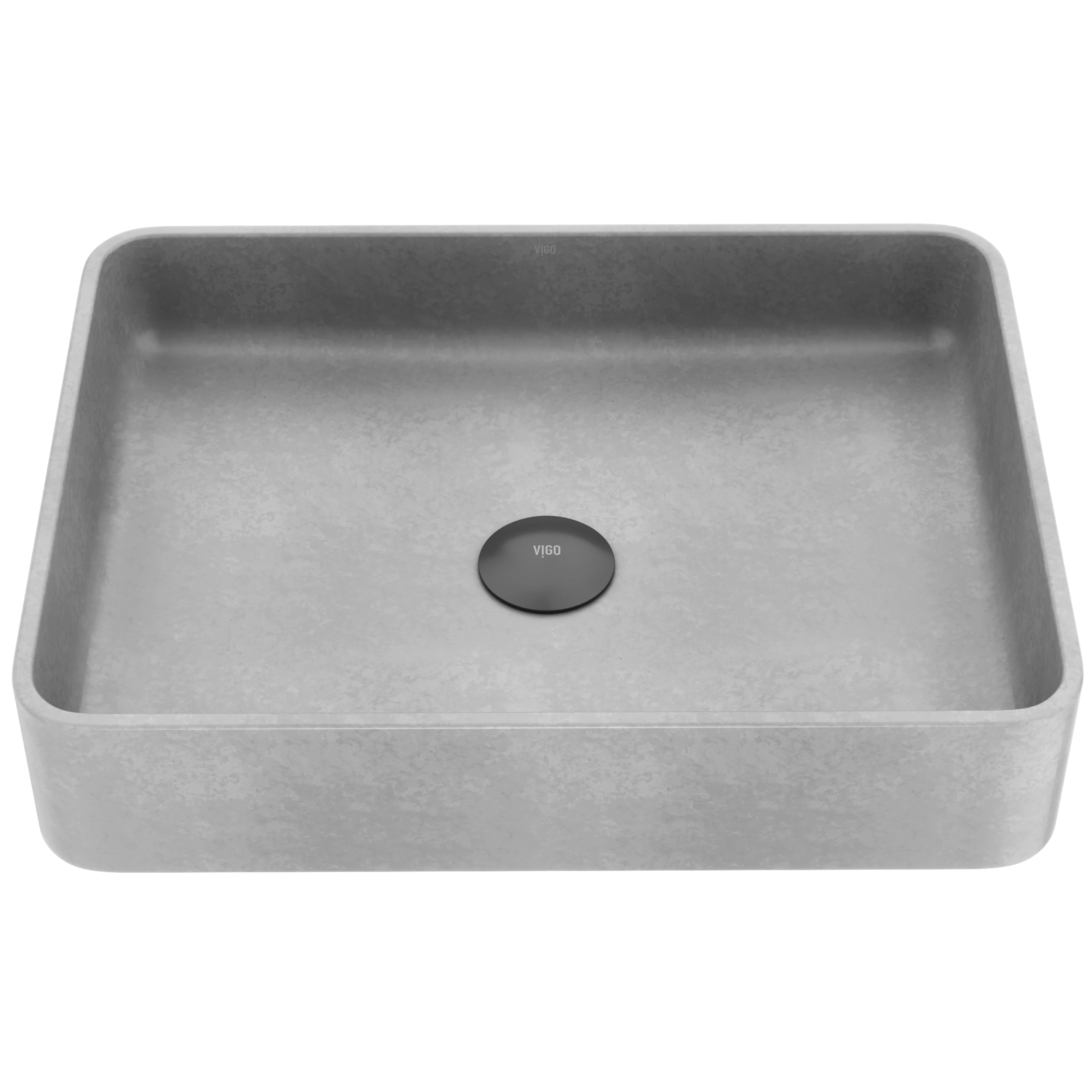 Meridian Rectangular Concreto Stone™ Vessel Sink - Image 23
