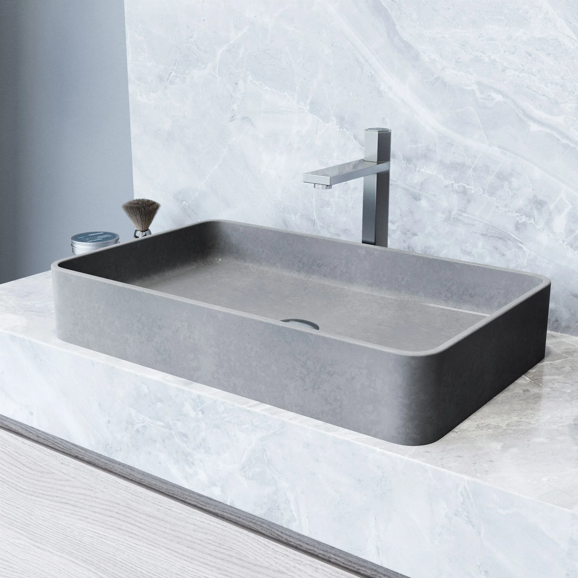 Meridian Rectangular Concreto Stone™ Vessel Sink - Image 24