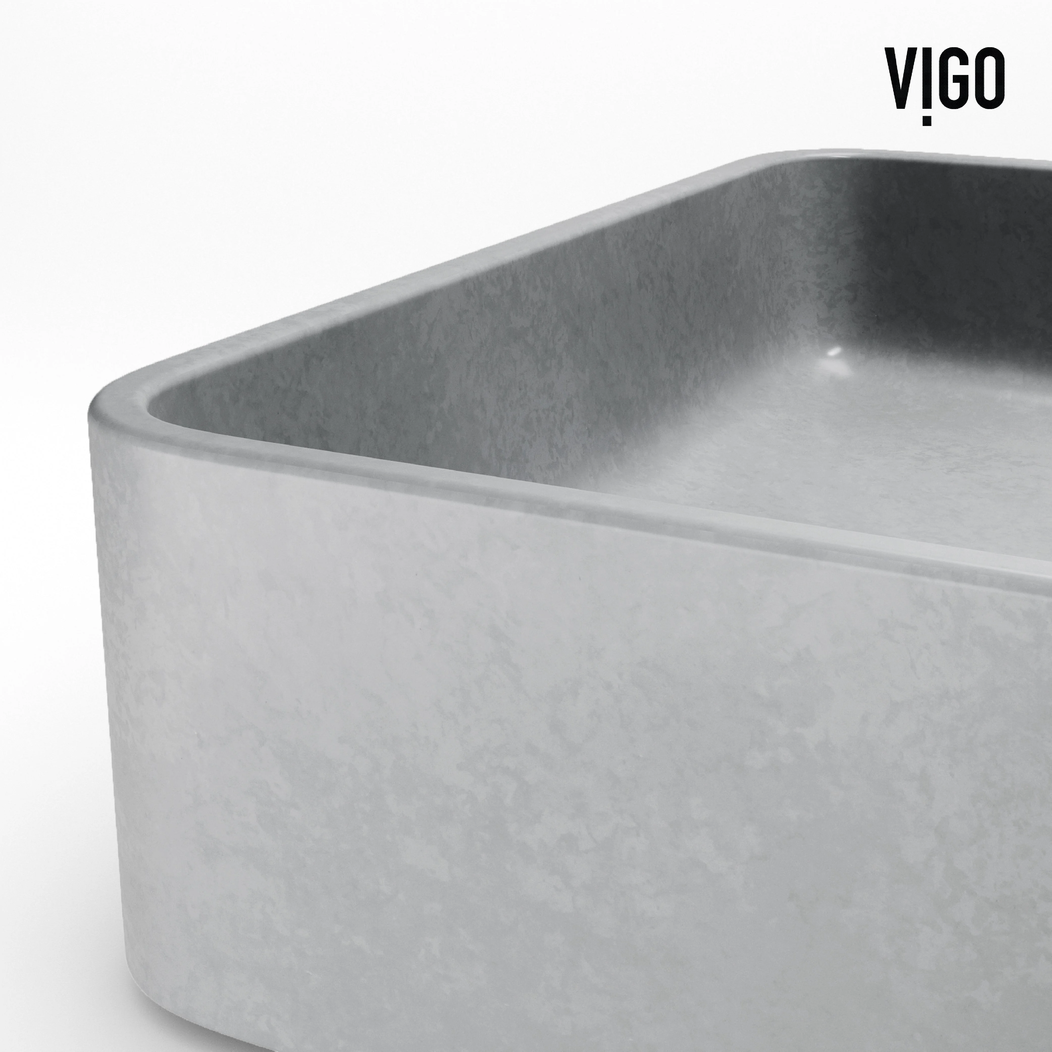 Meridian Rectangular Concreto Stone™ Vessel Sink - Image 31