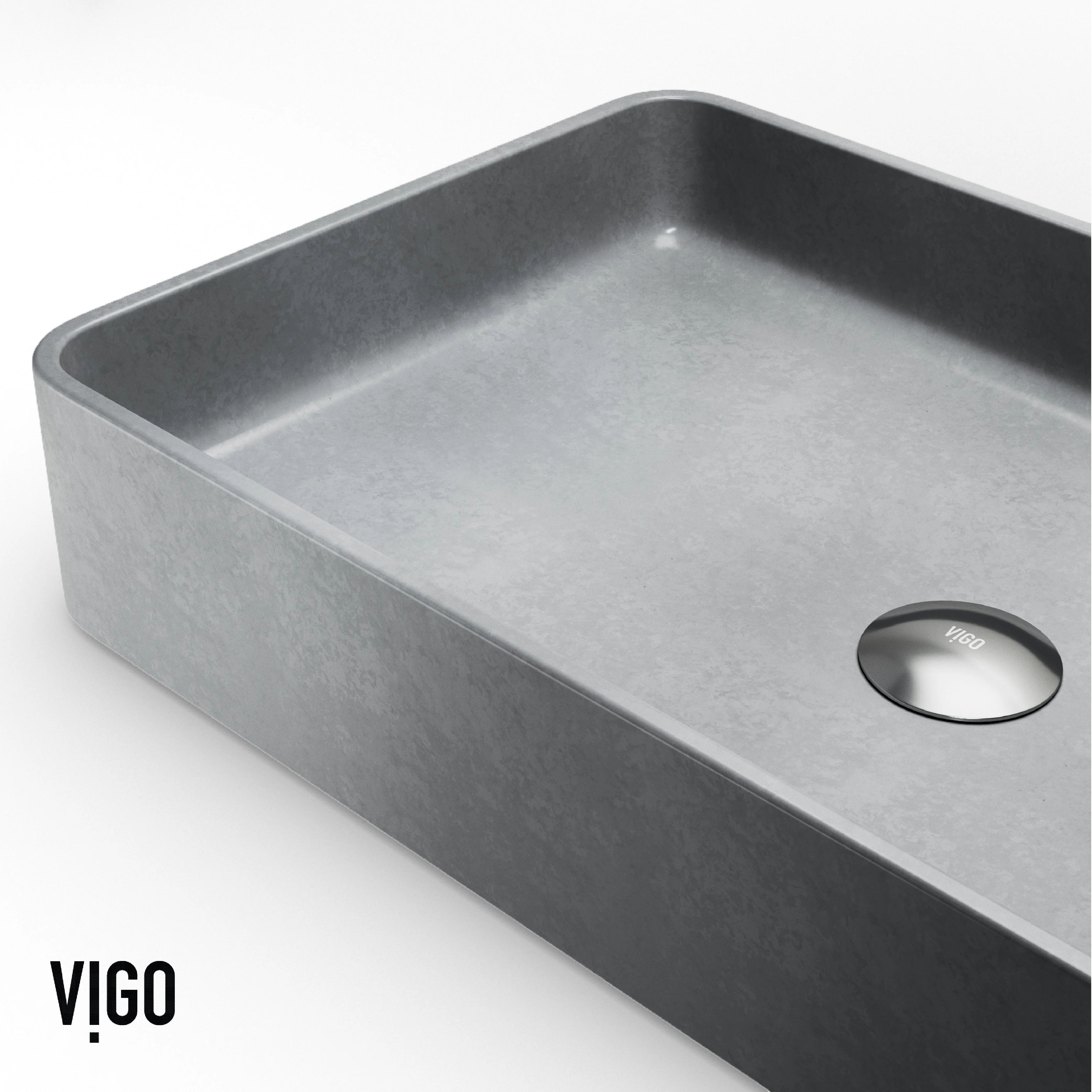 Meridian Rectangular Concreto Stone™ Vessel Sink - Image 32