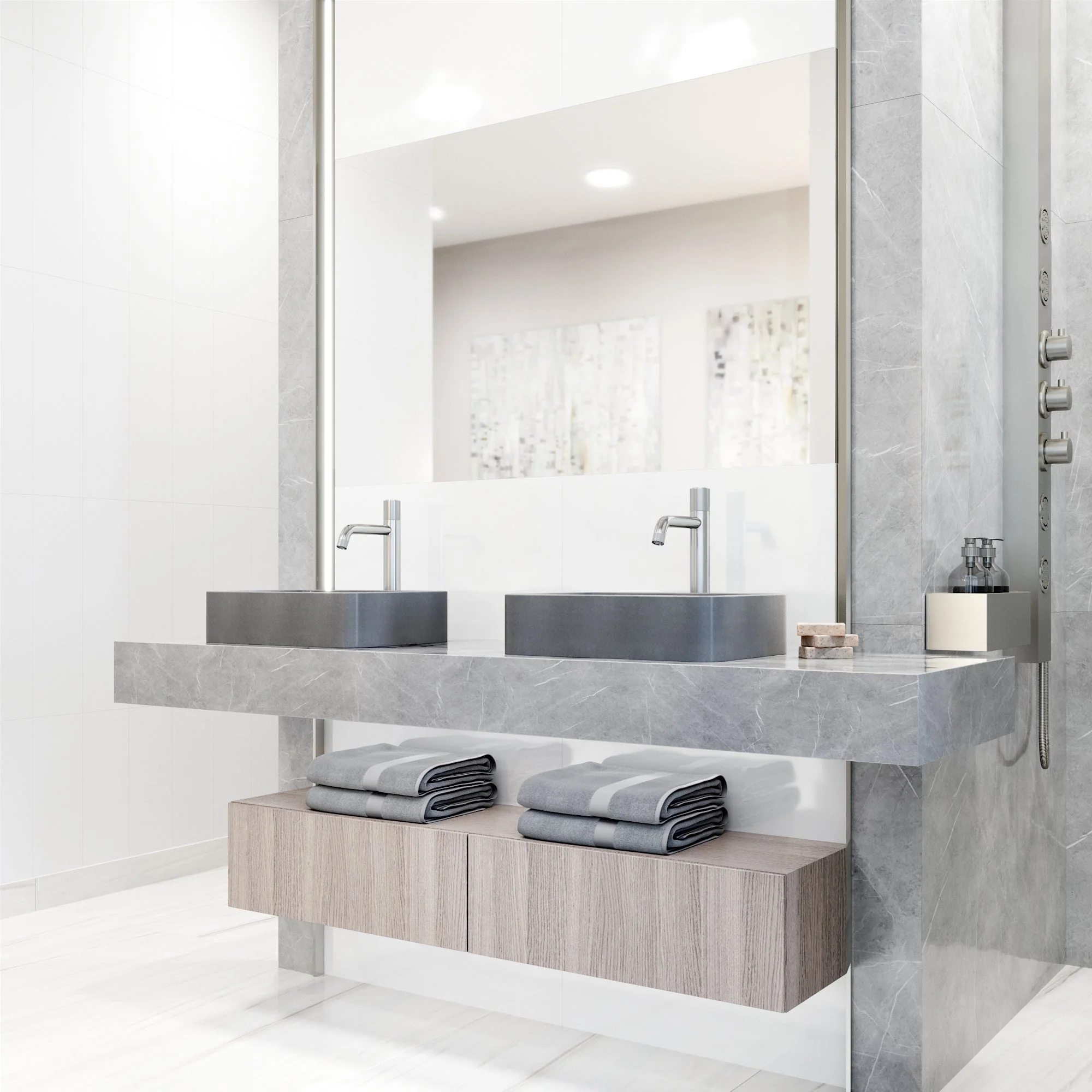 Meridian Rectangular Concreto Stone™ Vessel Sink - Image 5