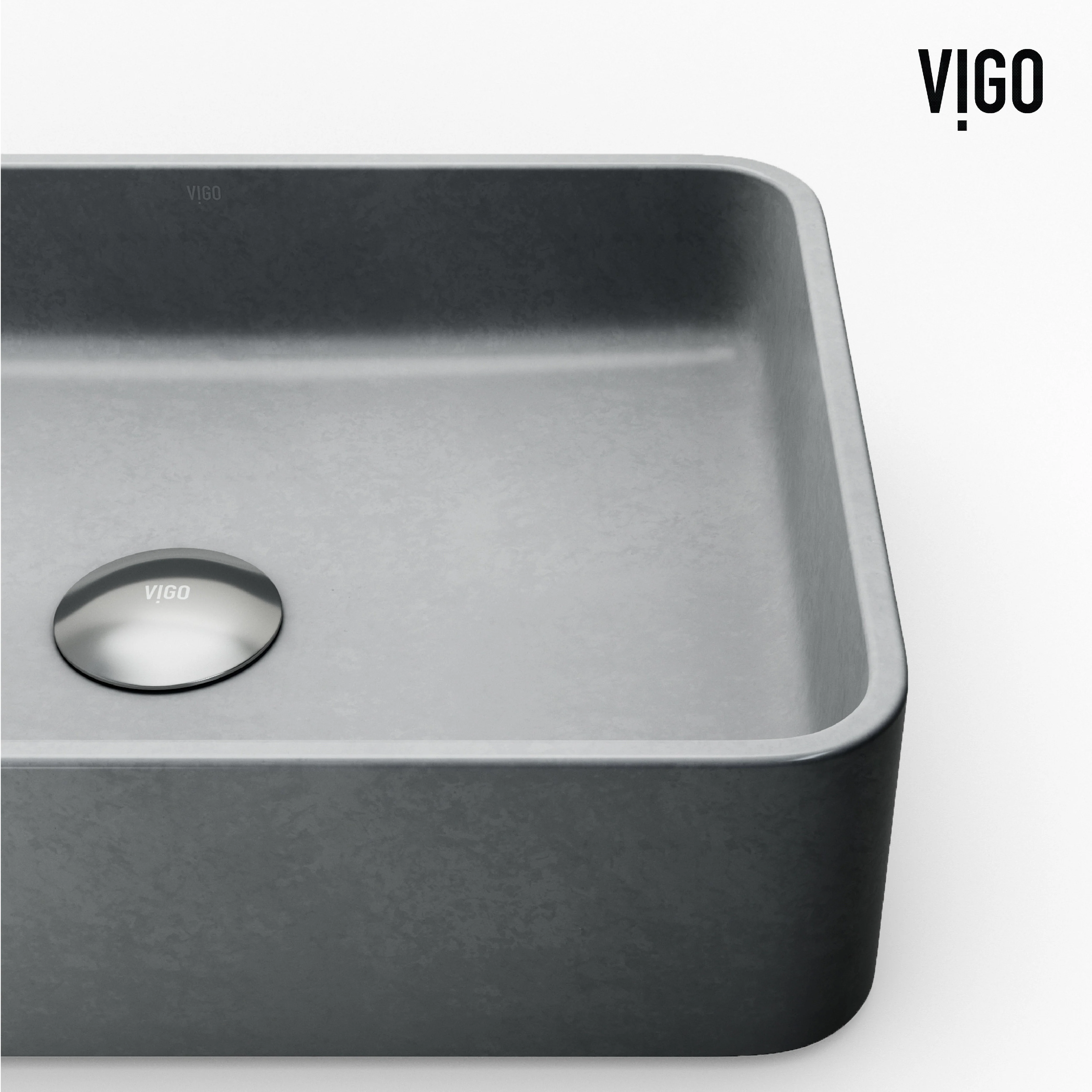 Meridian Rectangular Concreto Stone™ Vessel Sink - Image 8