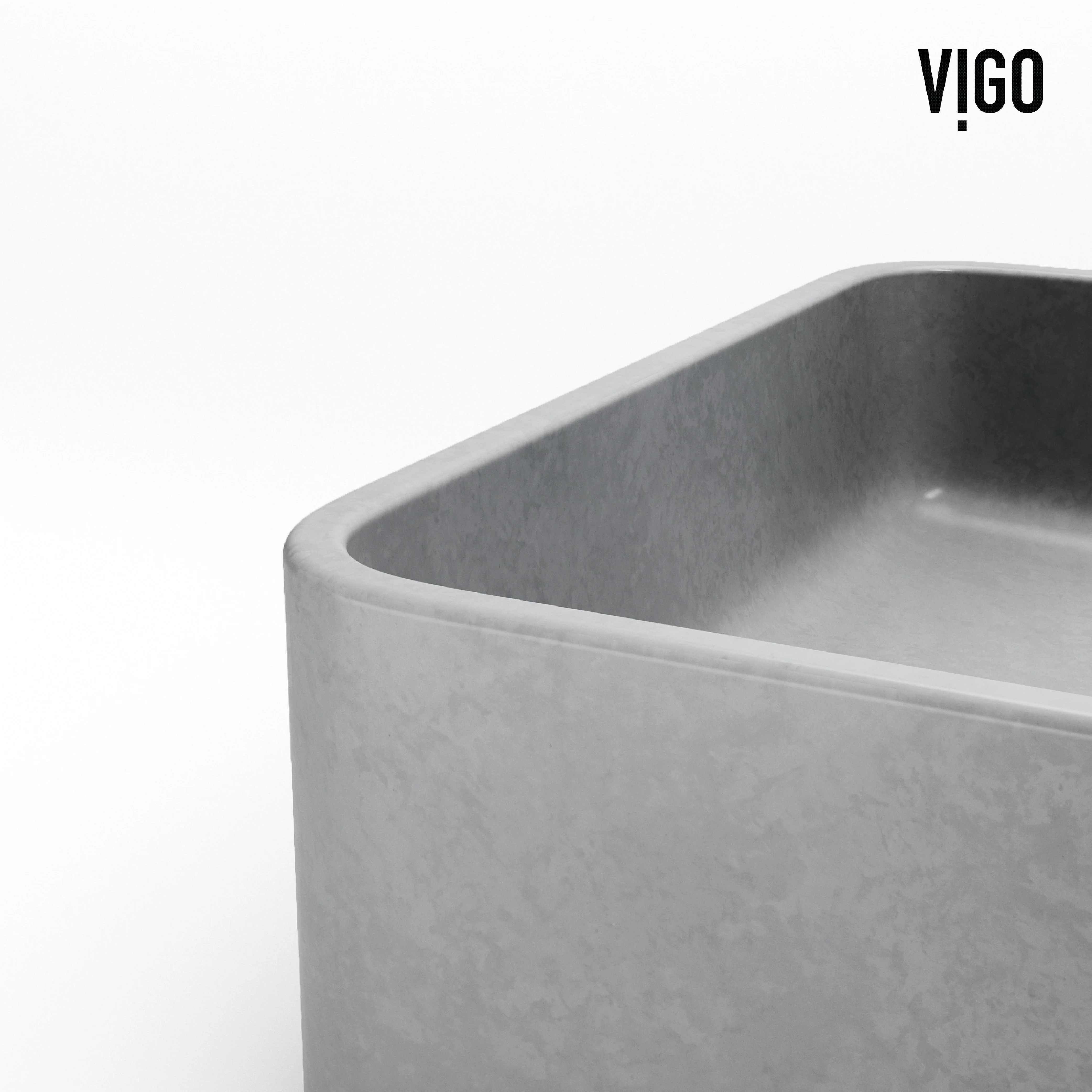 Meridian Rectangular Concreto Stone™ Vessel Sink - Image 9