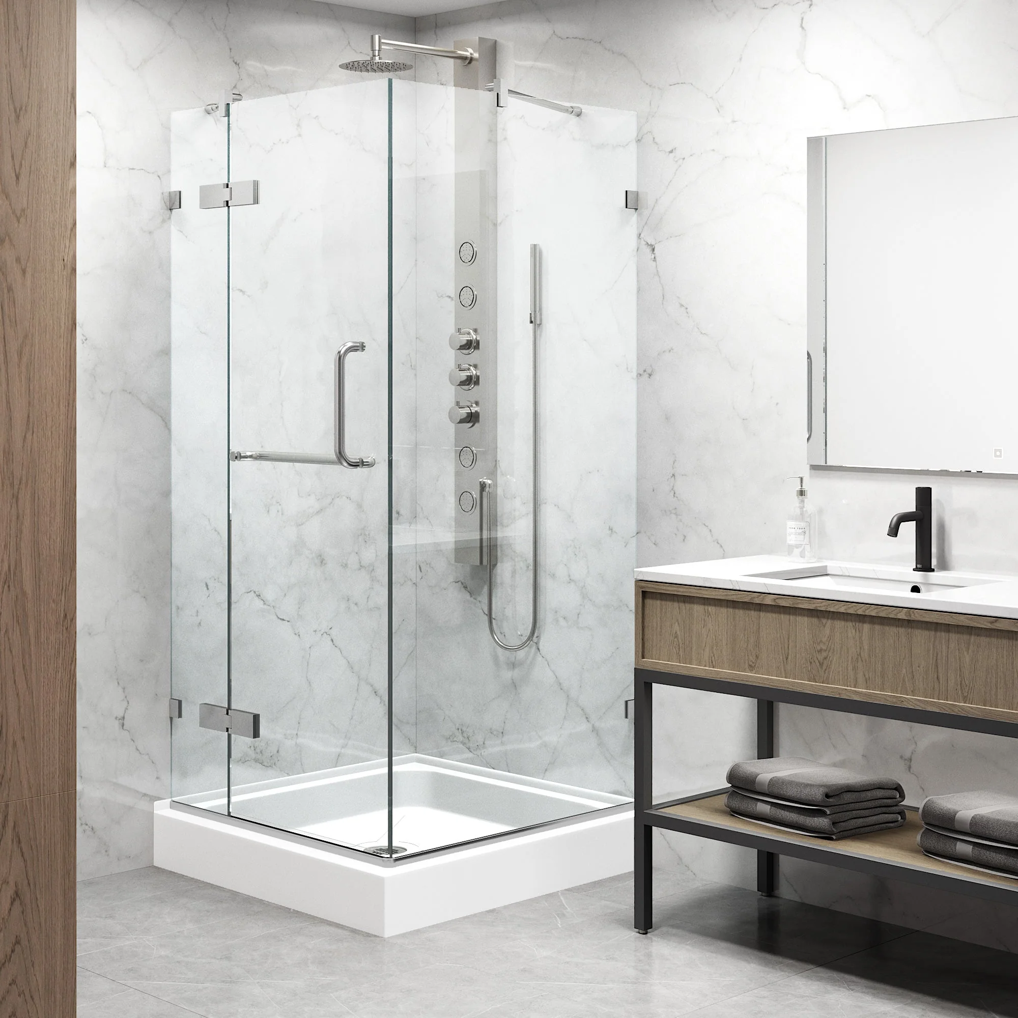 Monteray Frameless Square Shower Enclosure - Image 133
