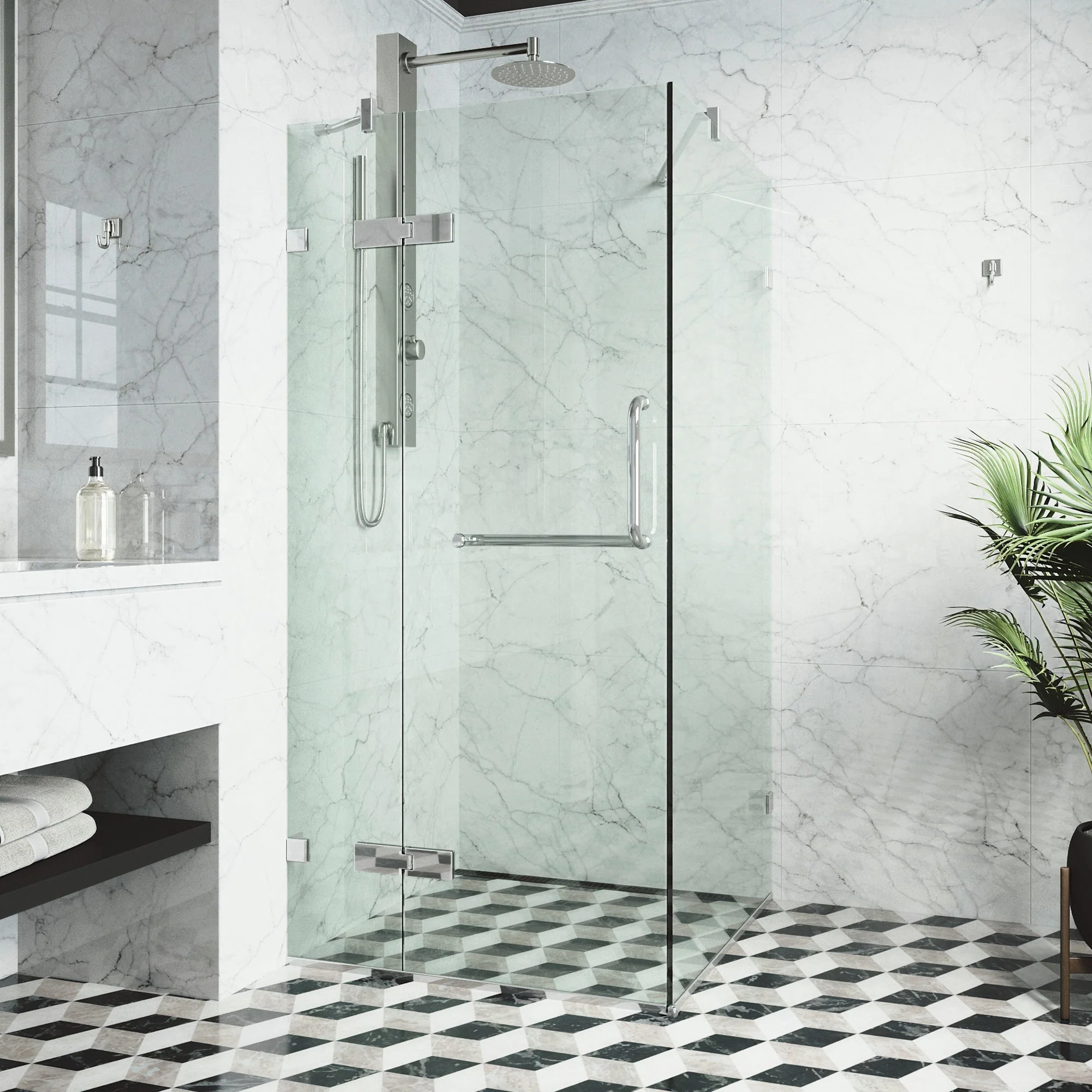 Monteray Frameless Square Shower Enclosure - Image 159
