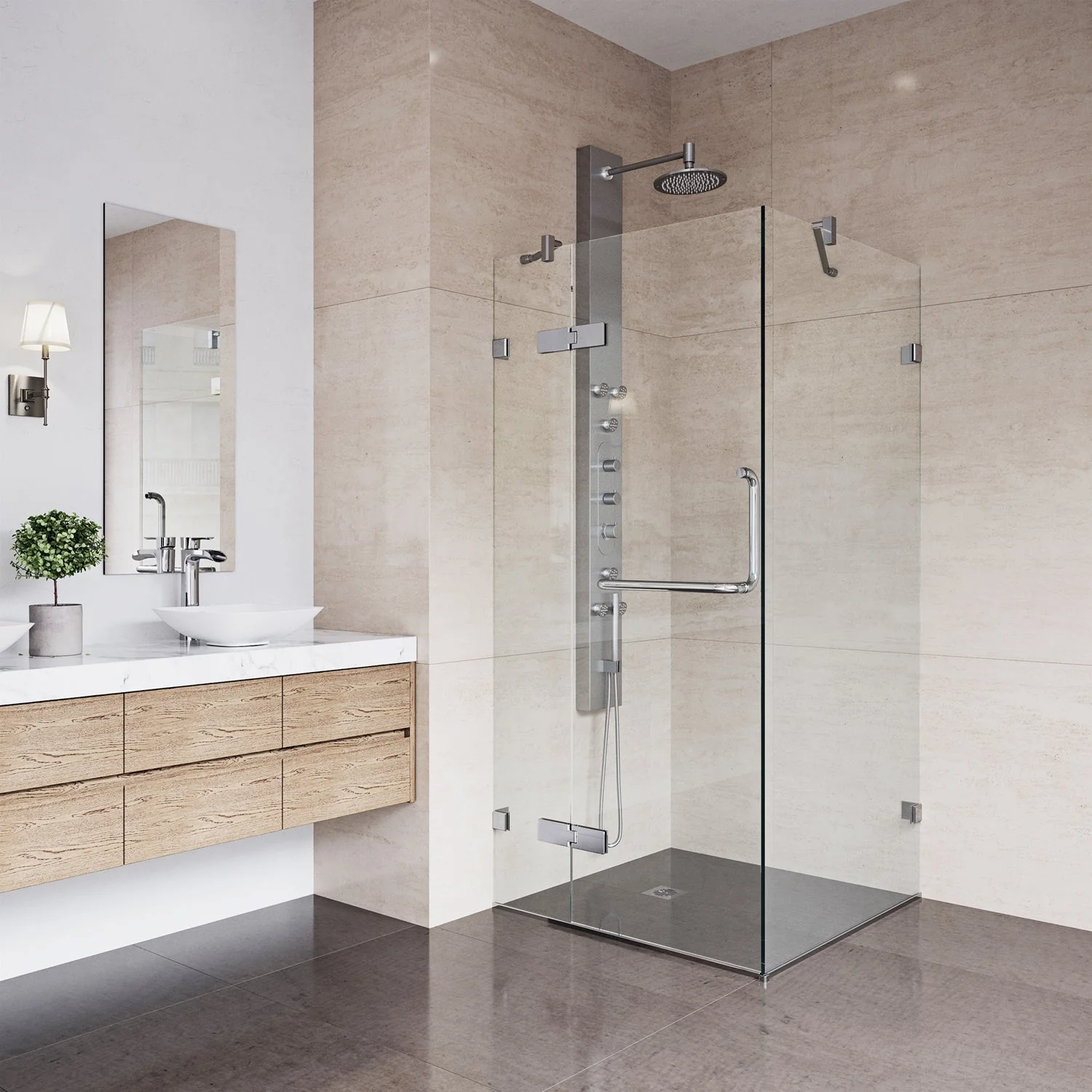 Monteray Frameless Square Shower Enclosure - Image 161