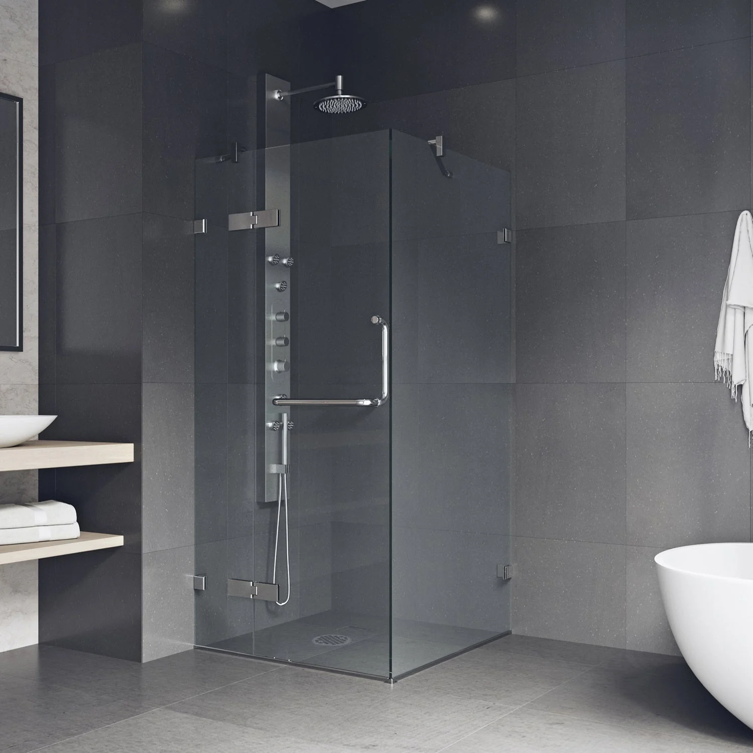 Monteray Frameless Square Shower Enclosure - Image 163