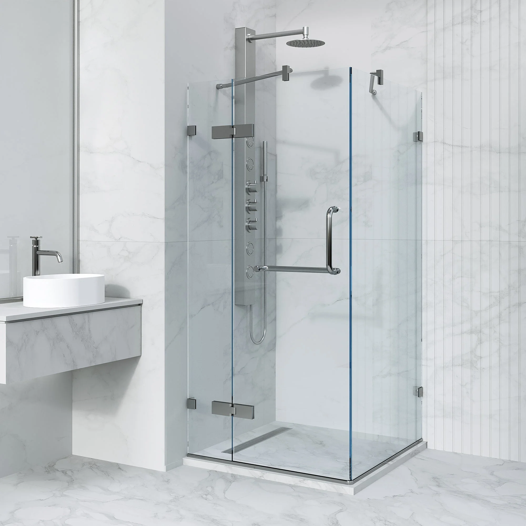 Monteray Frameless Square Shower Enclosure - Image 17