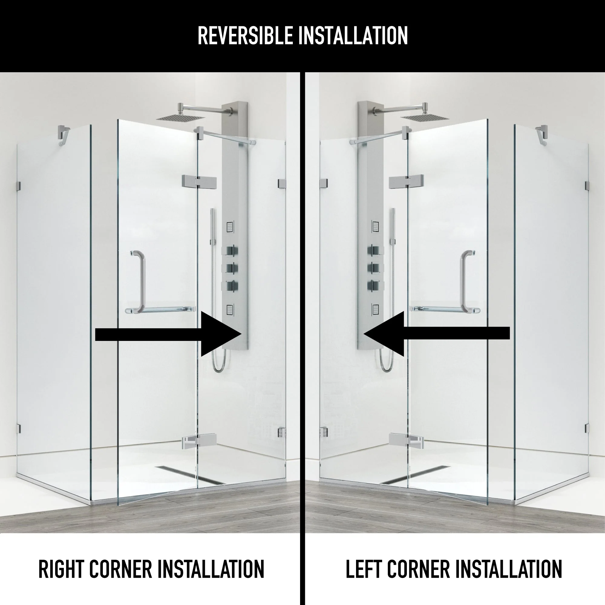 Monteray Frameless Square Shower Enclosure - Image 173