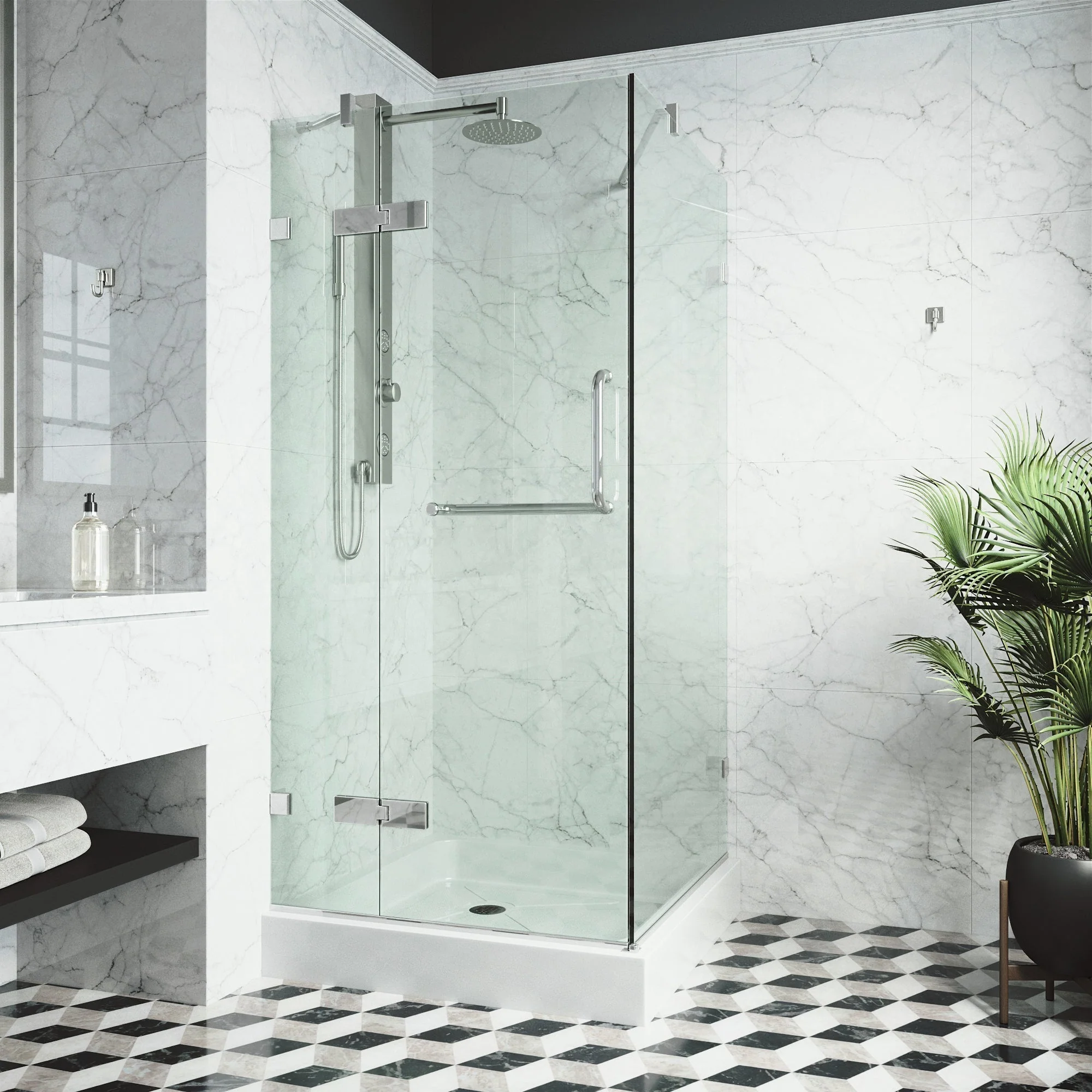 Monteray Frameless Square Shower Enclosure - Image 213