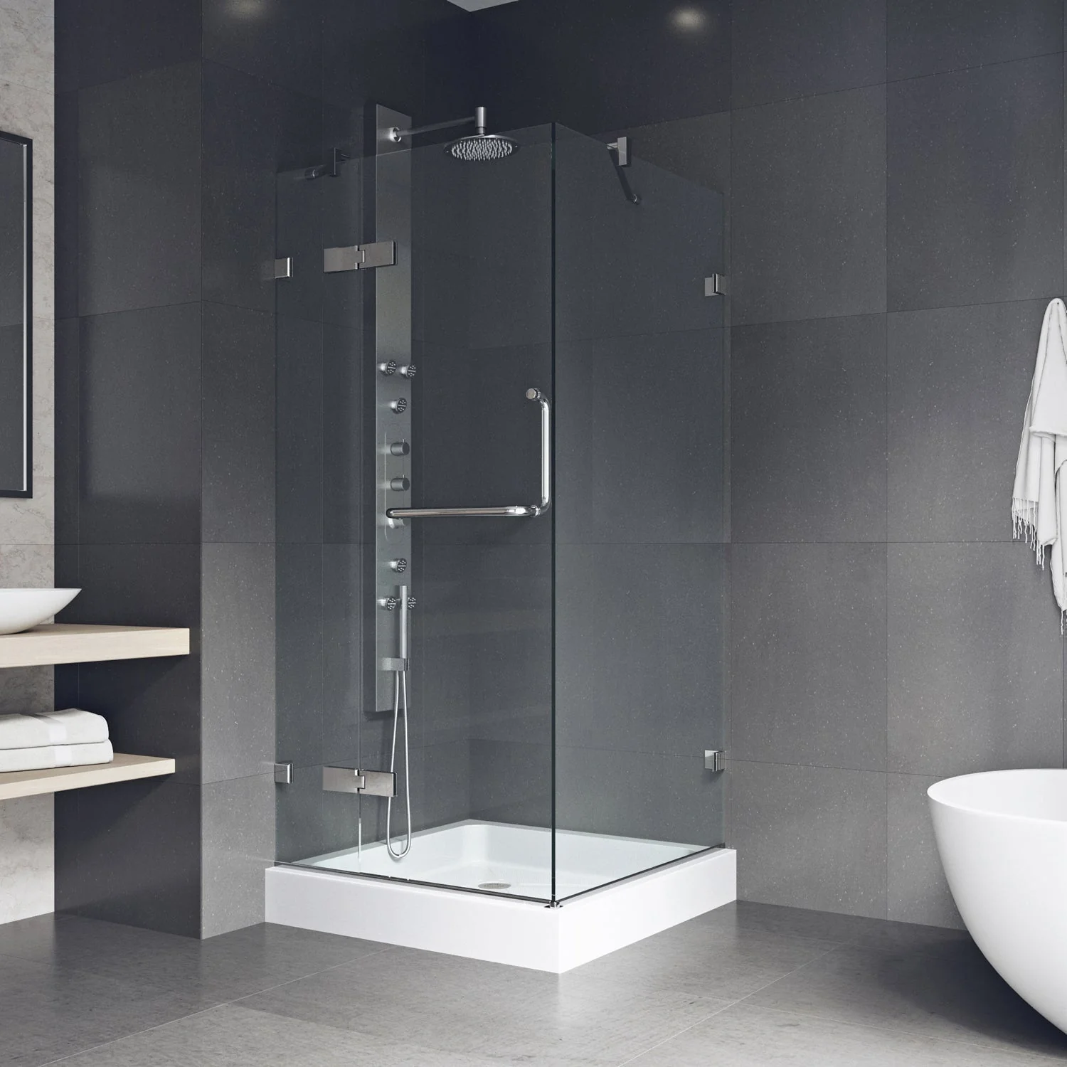 Monteray Frameless Square Shower Enclosure - Image 215