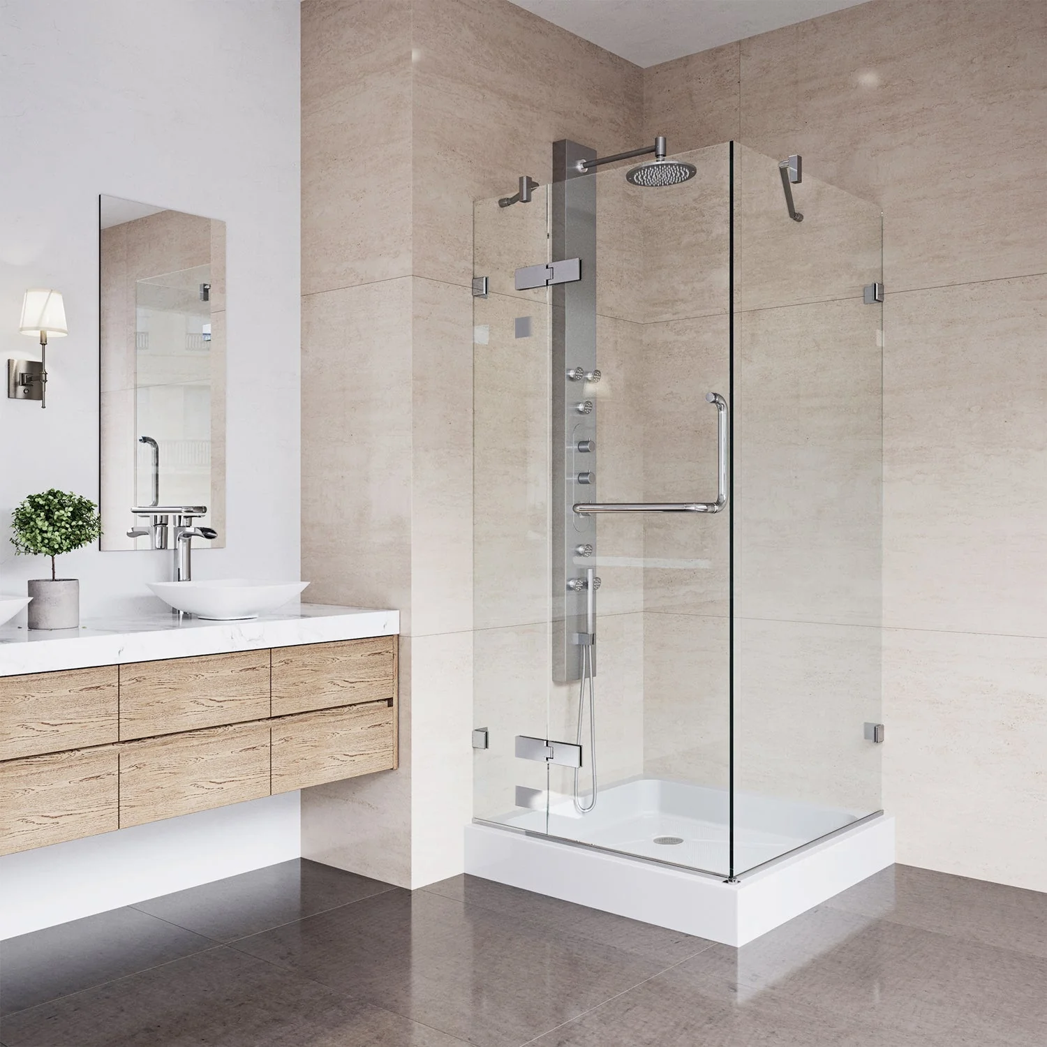Monteray Frameless Square Shower Enclosure - Image 217