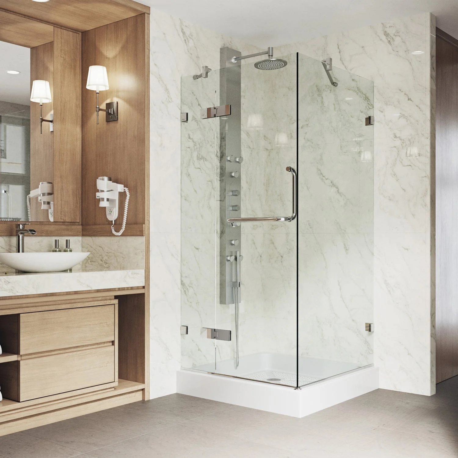 Monteray Frameless Square Shower Enclosure - Image 218