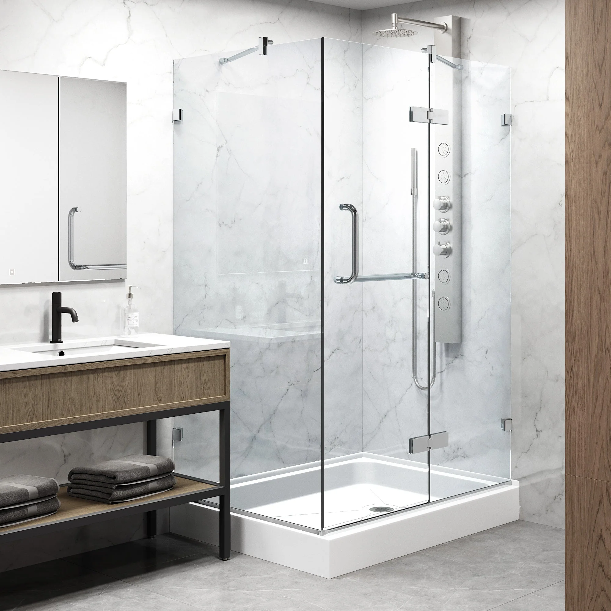 Monteray Frameless Square Shower Enclosure - Image 237