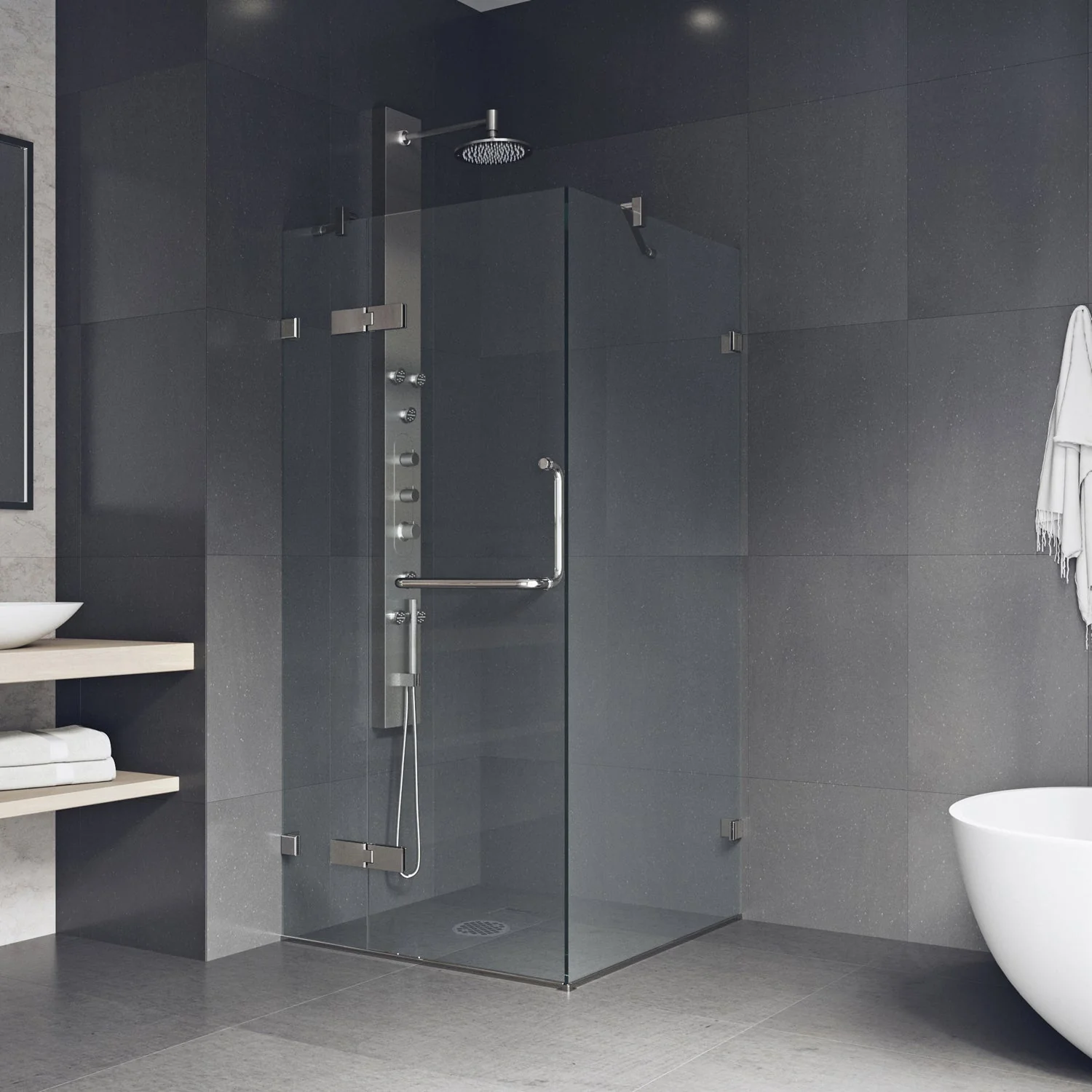 Monteray Frameless Square Shower Enclosure - Image 30