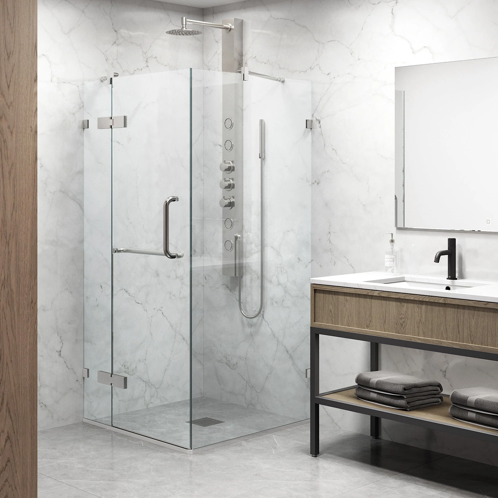 Monteray Frameless Square Shower Enclosure - Image 64
