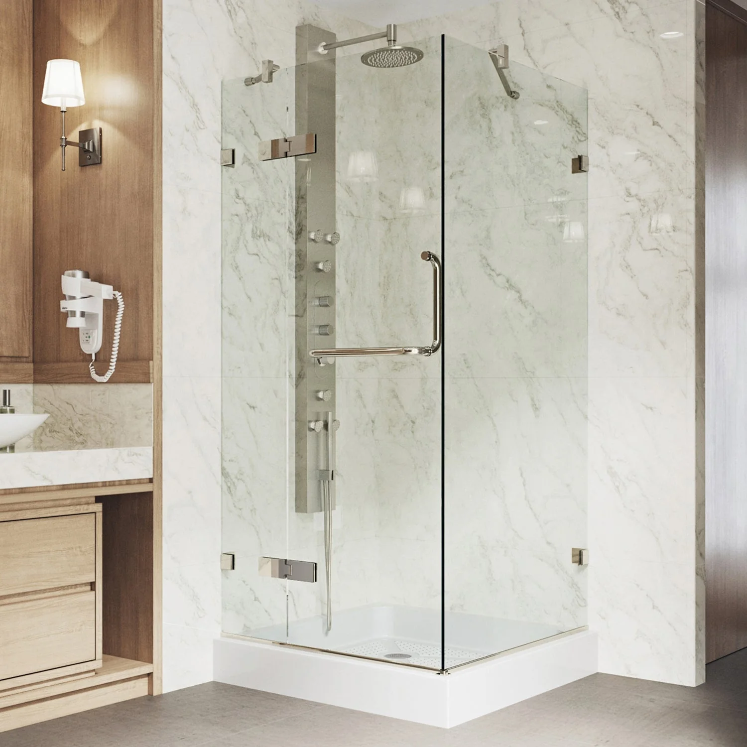 Monteray Frameless Square Shower Enclosure - Image 80