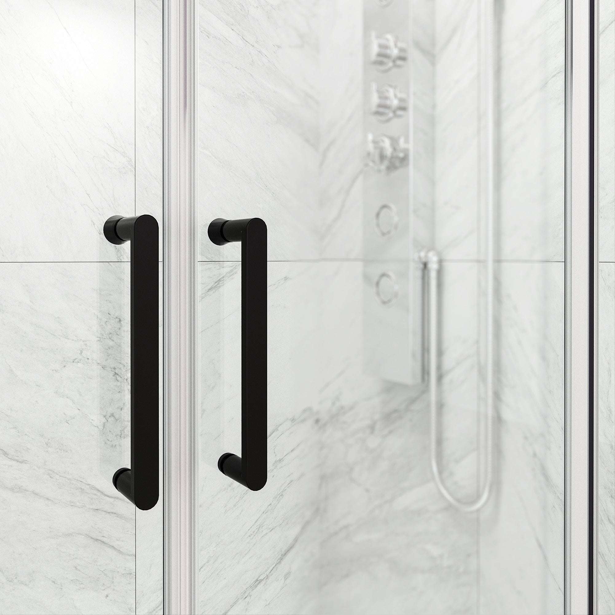 Paloma Center Opening Double Sliding Doors with Two Fixed Panels - Image 13